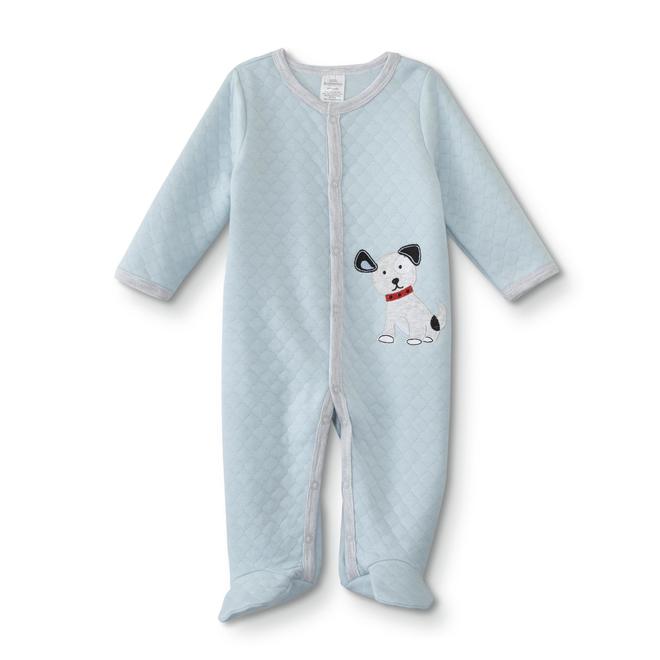 Cudlie Infant Boys' Quilted Sleeper Pajamas Dog