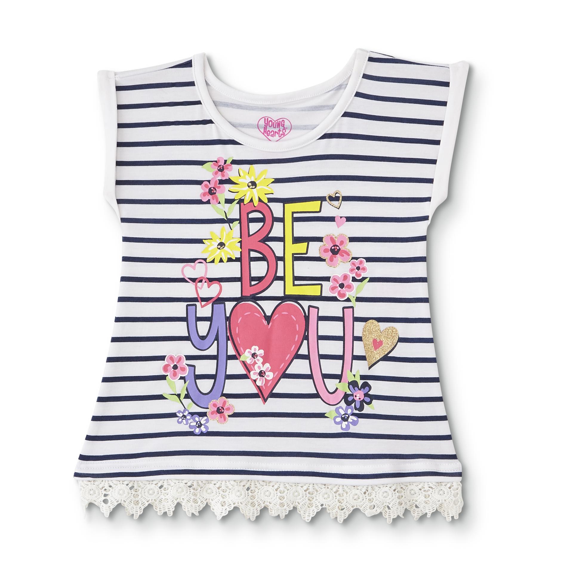 Toddler Girls' Crochet T-Shirt - Be You