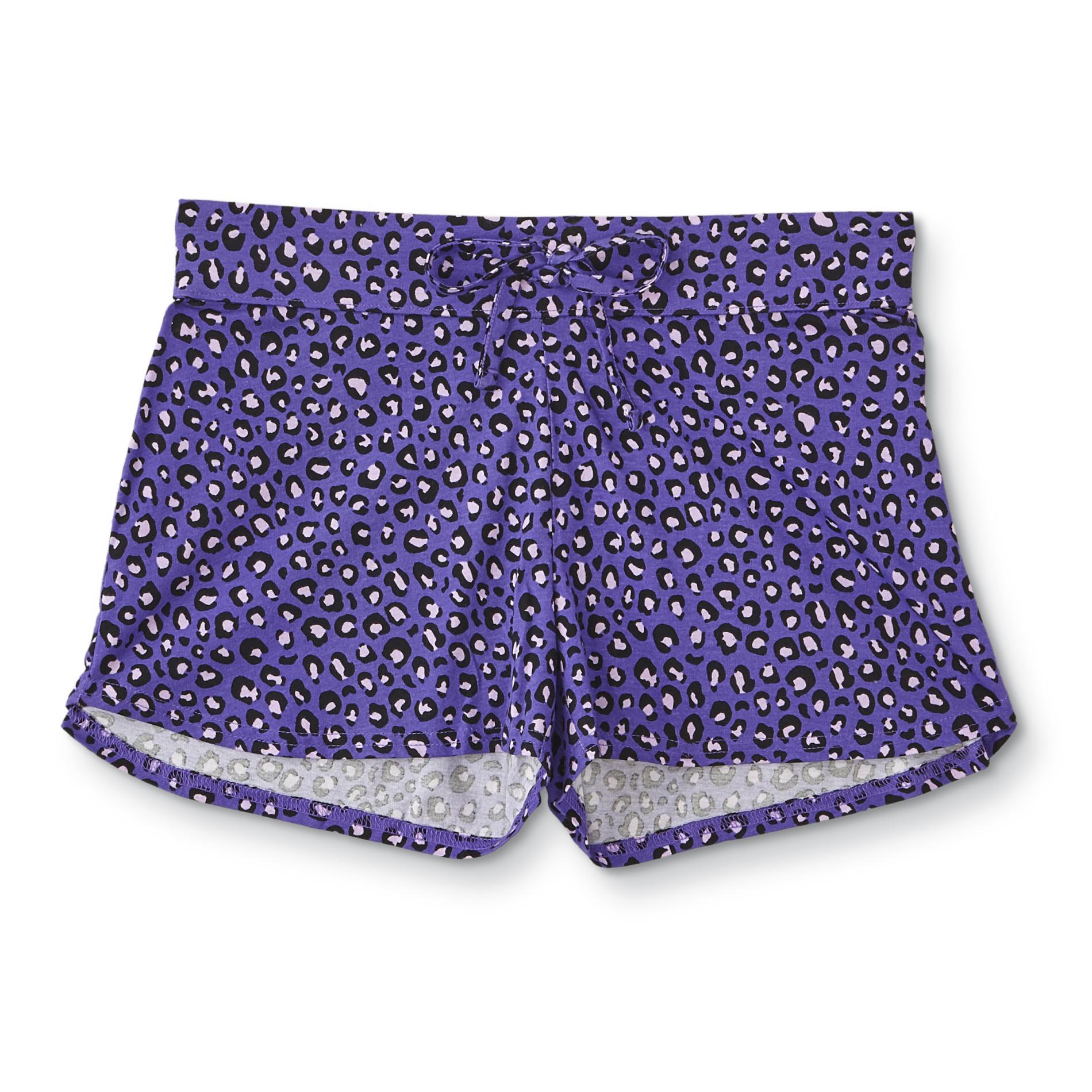 Women's Pajama Shorts - Leopard Print
