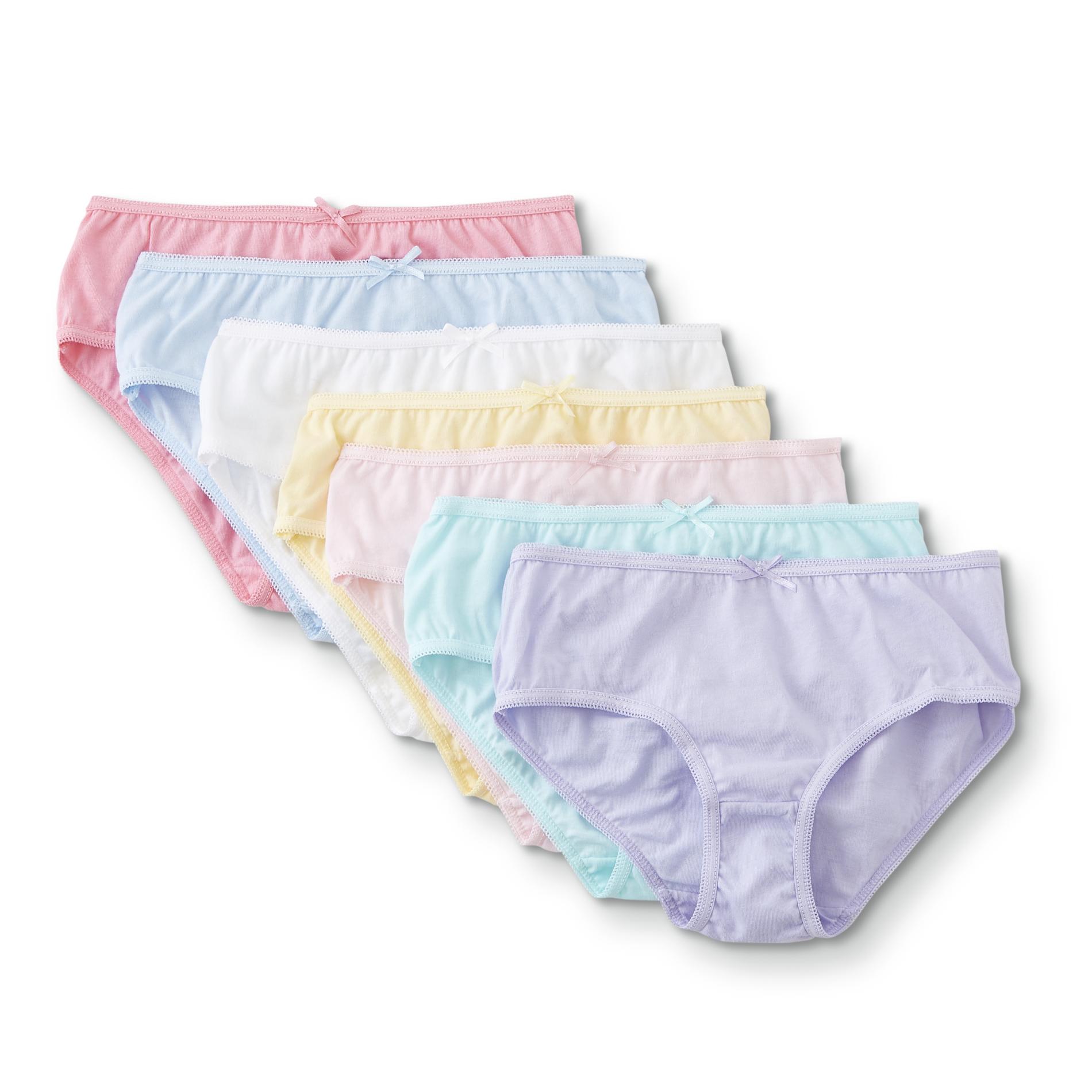 Girls' 7-Pack Brief Panties - Assorted