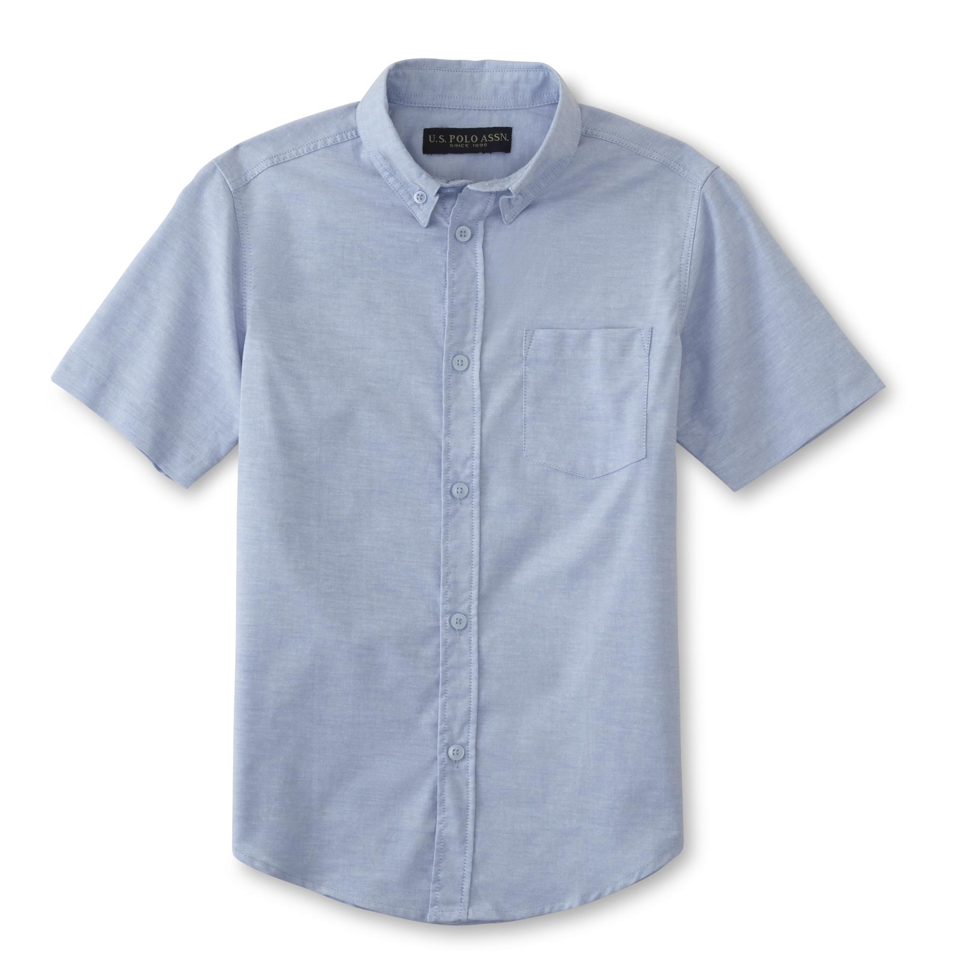U.S. Polo Assn. Boys' Short-Sleeve Oxford Shirt