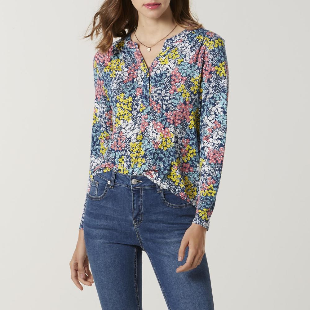 Simply Styled Women's Henley - Floral