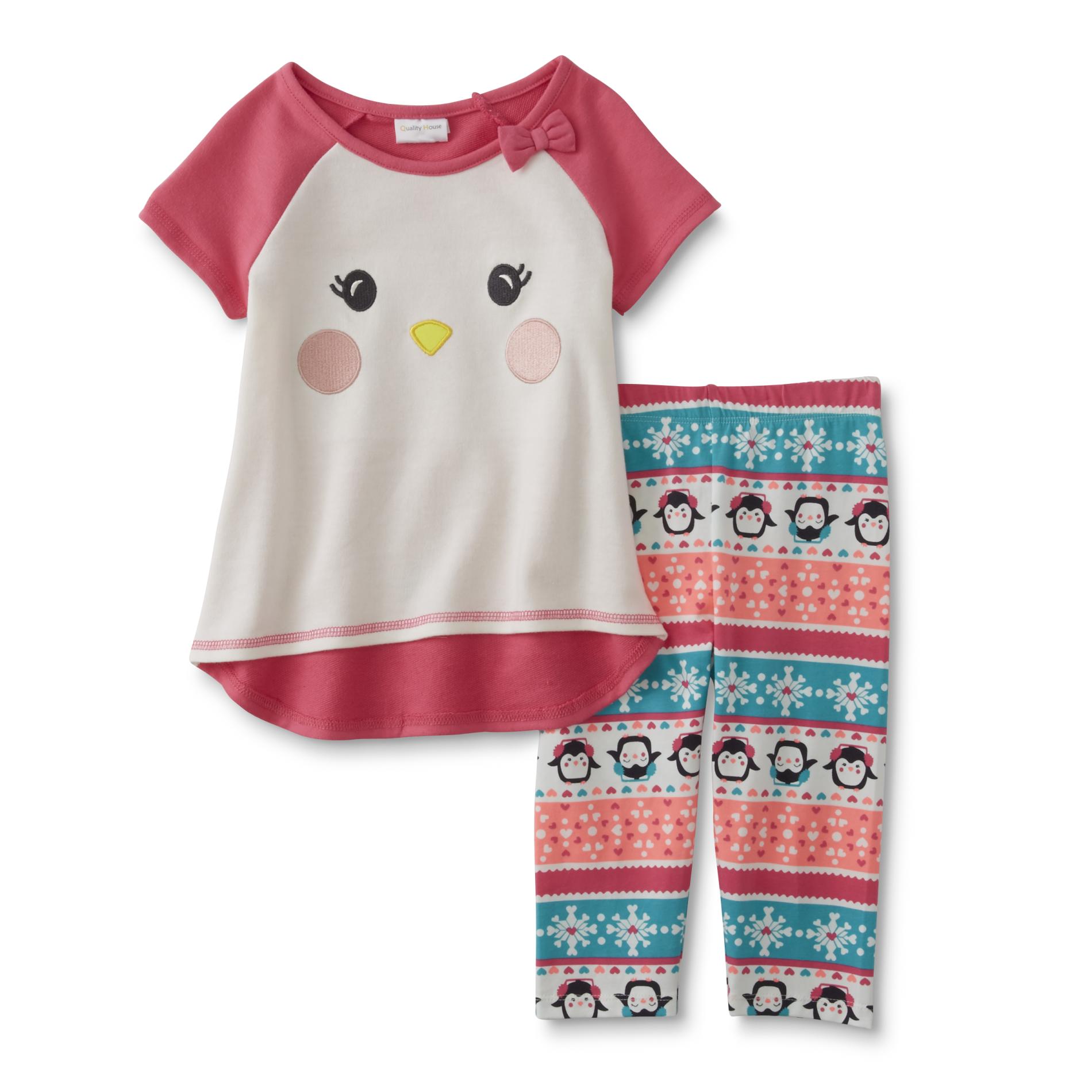 WonderKids Infant & Toddler Girl's T-Shirt & Leggings - Penguin