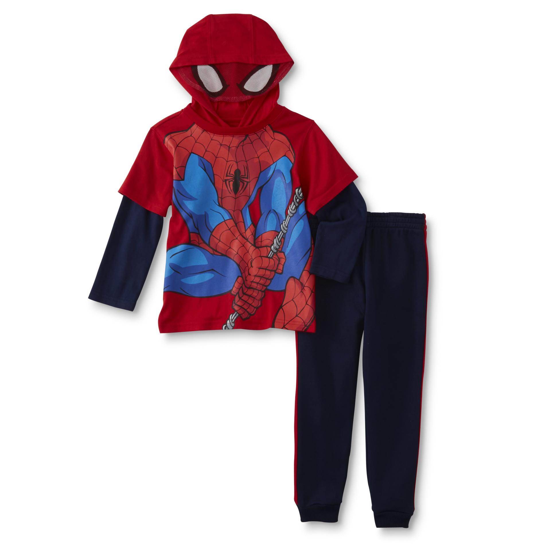 Marvel Spider-Man Infant & Toddler Boy's Hooded Costume Shirt & Pants
