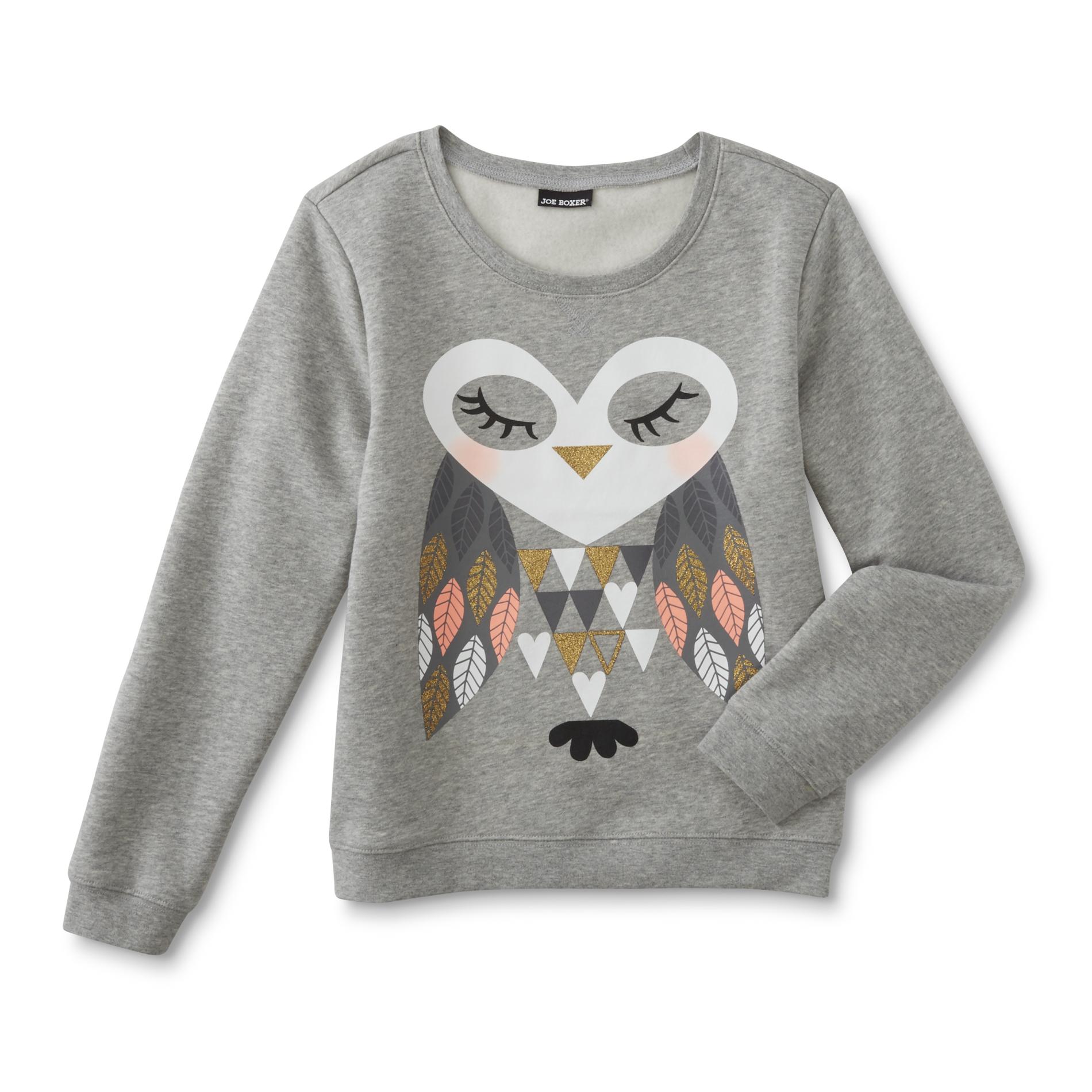 Joe Boxer Girl's Graphic Sweater - Owl