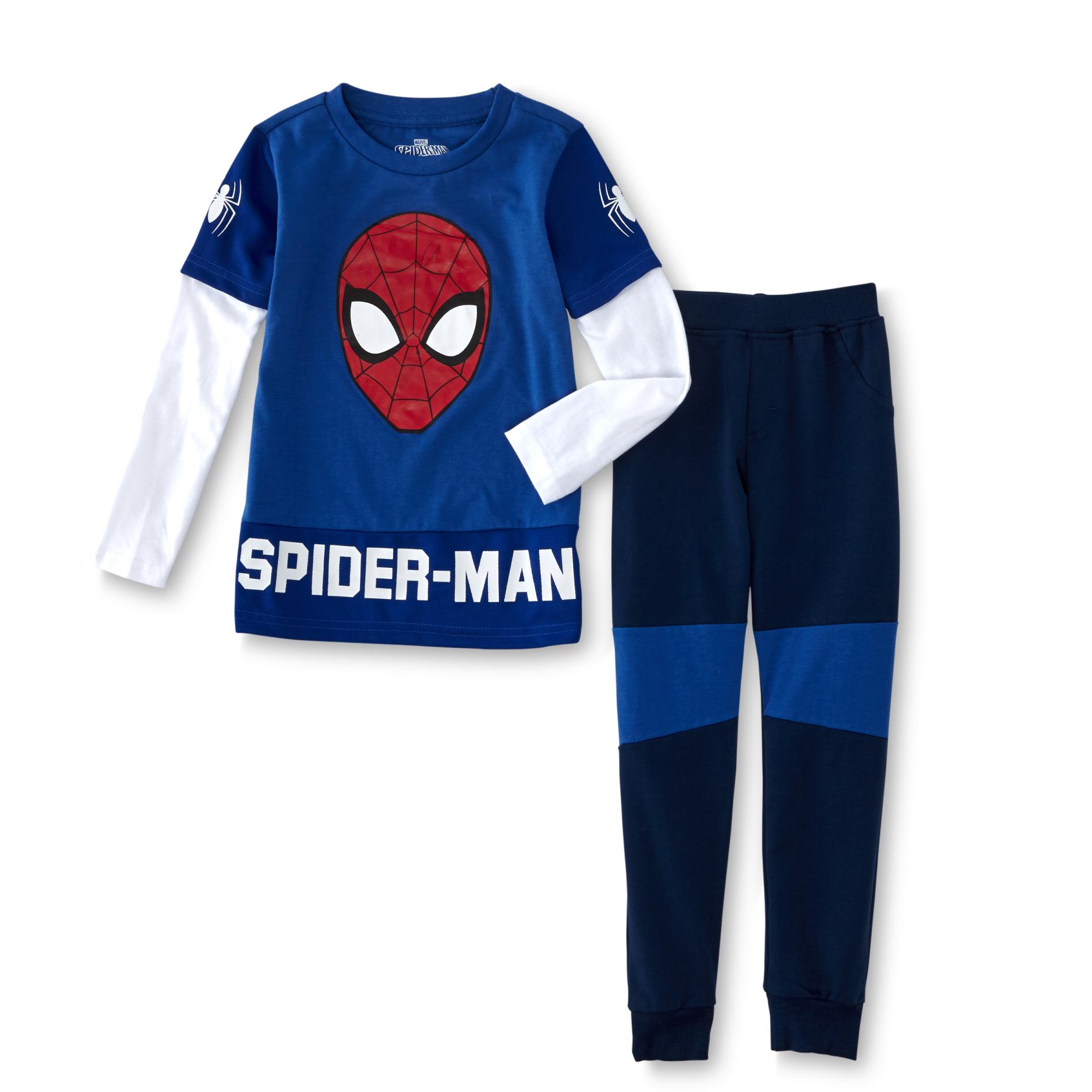 Spider-Man Boys' Long-Sleeve T-Shirt & Sweatpants
