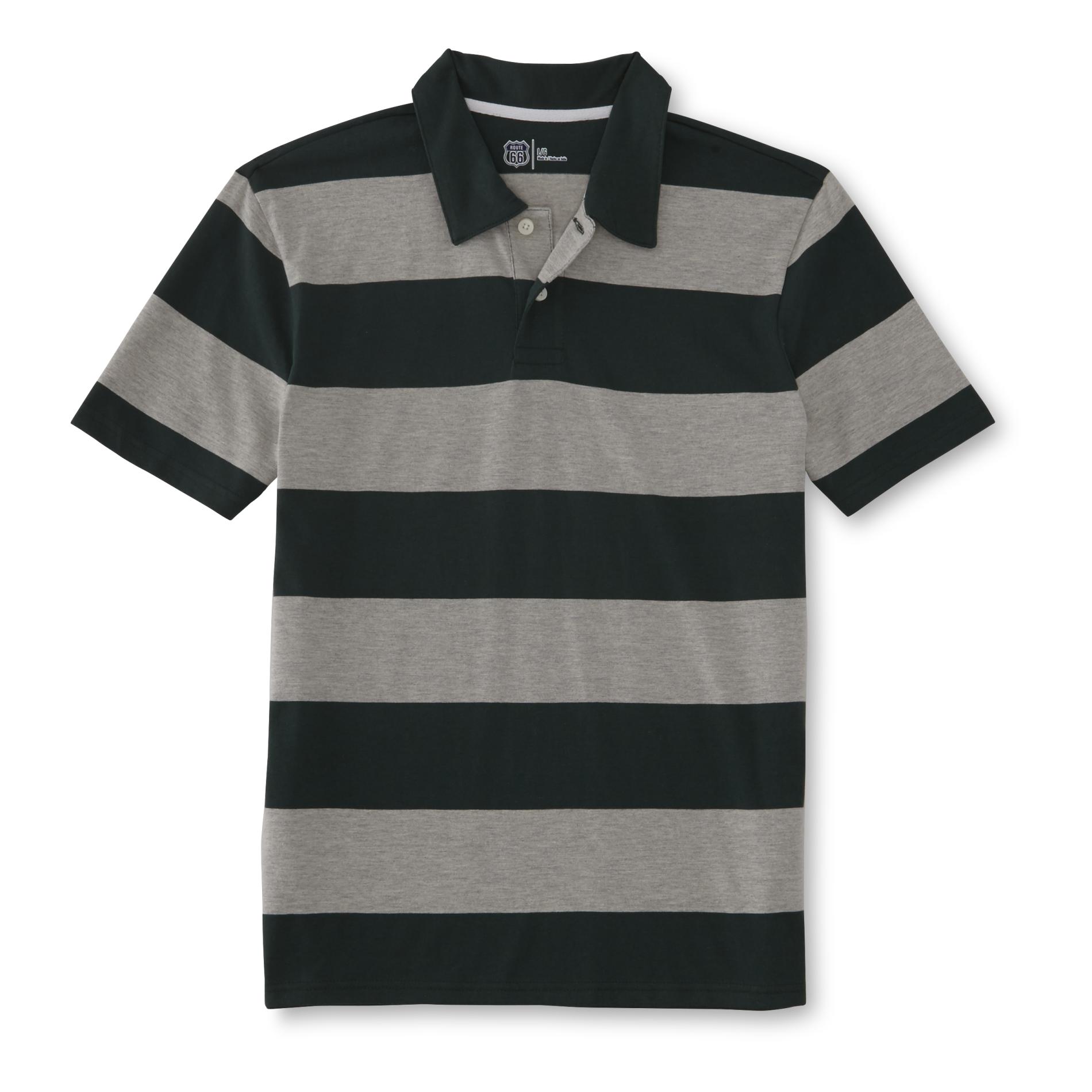 Striped polo shirt mens clearance
