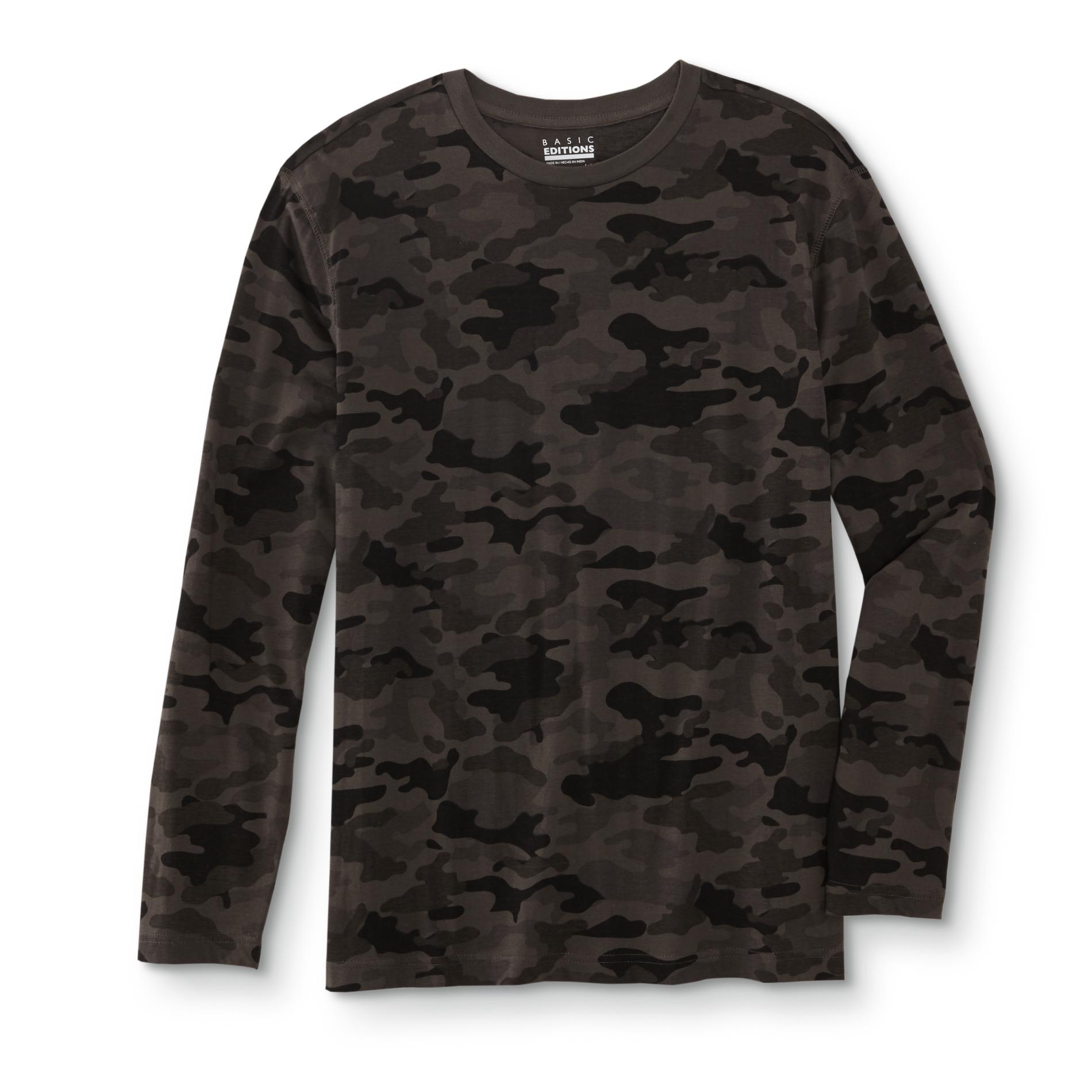 Basic Editions Men's Long-Sleeve T-Shirt - Camouflage