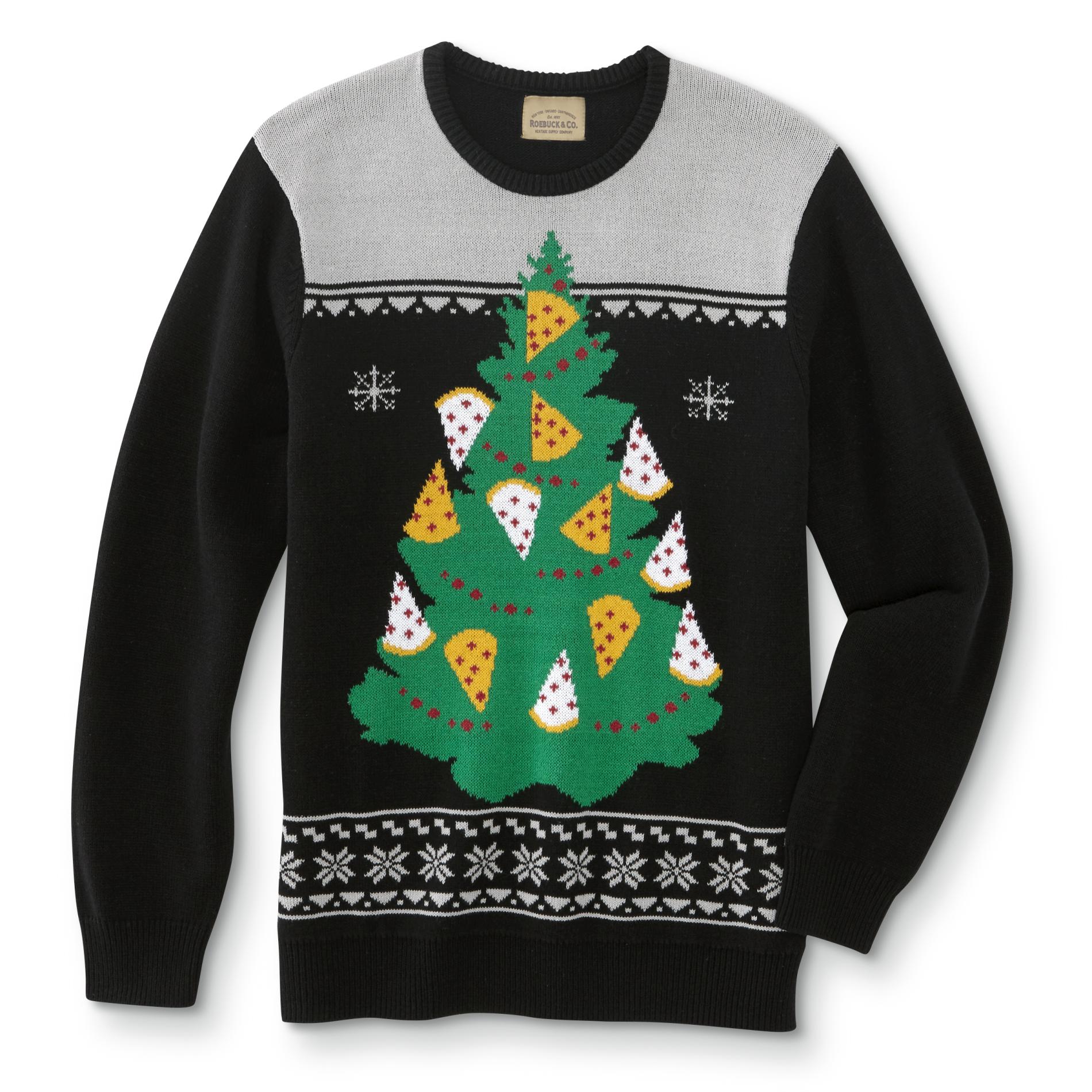 Roebucks Young Men's Ugly Christmas Sweater - Pizza Tree