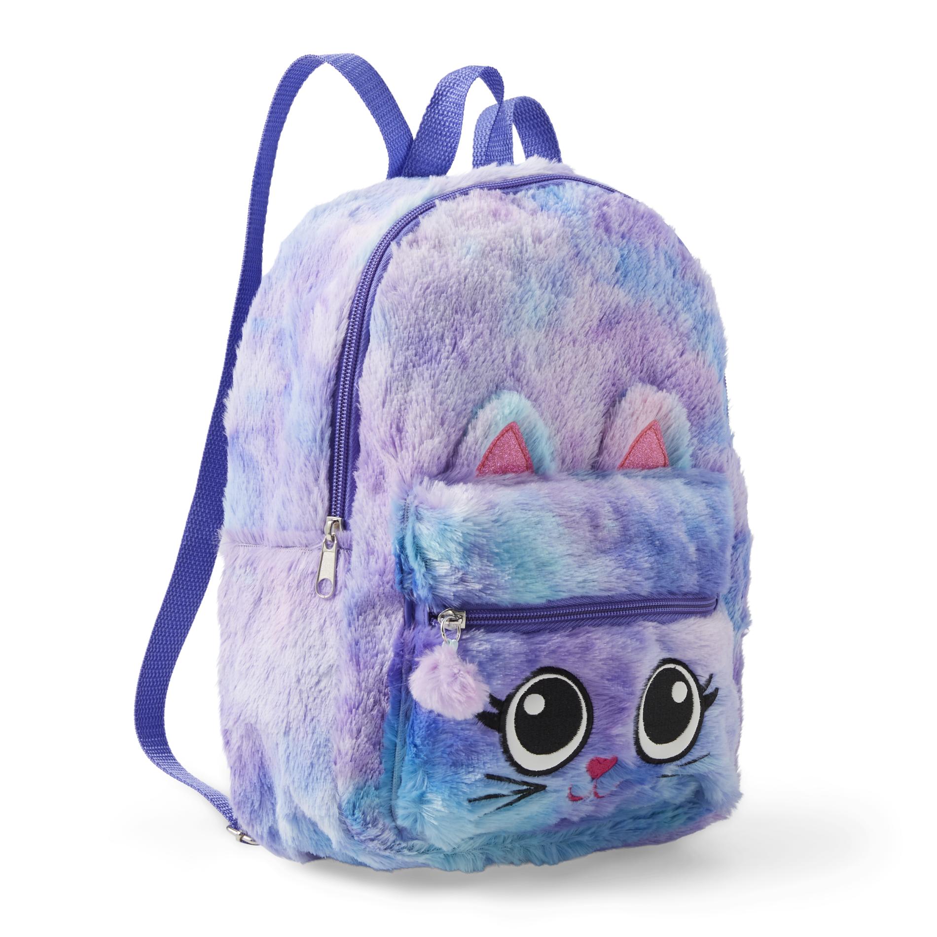 Girls' Plush Backpack - Cat