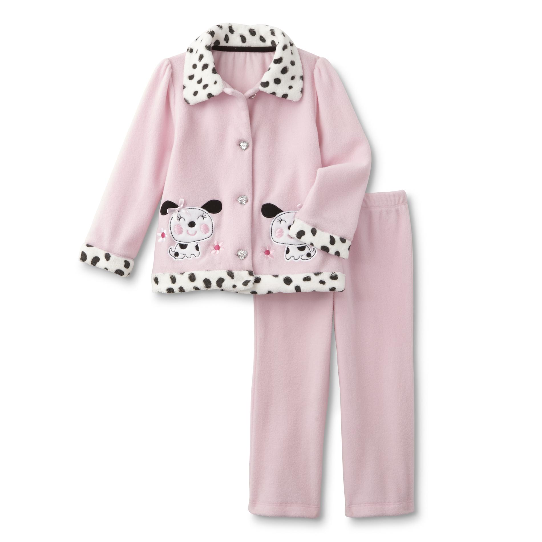 Young Hearts Infant & Toddler Girl's Fleece Jacket & Pants - Puppy
