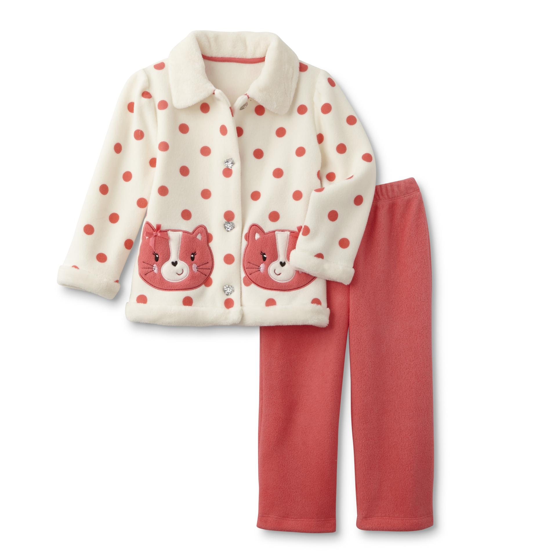 Young Hearts Infant & Toddler Girl's Fleece Jacket & Pants - Cat