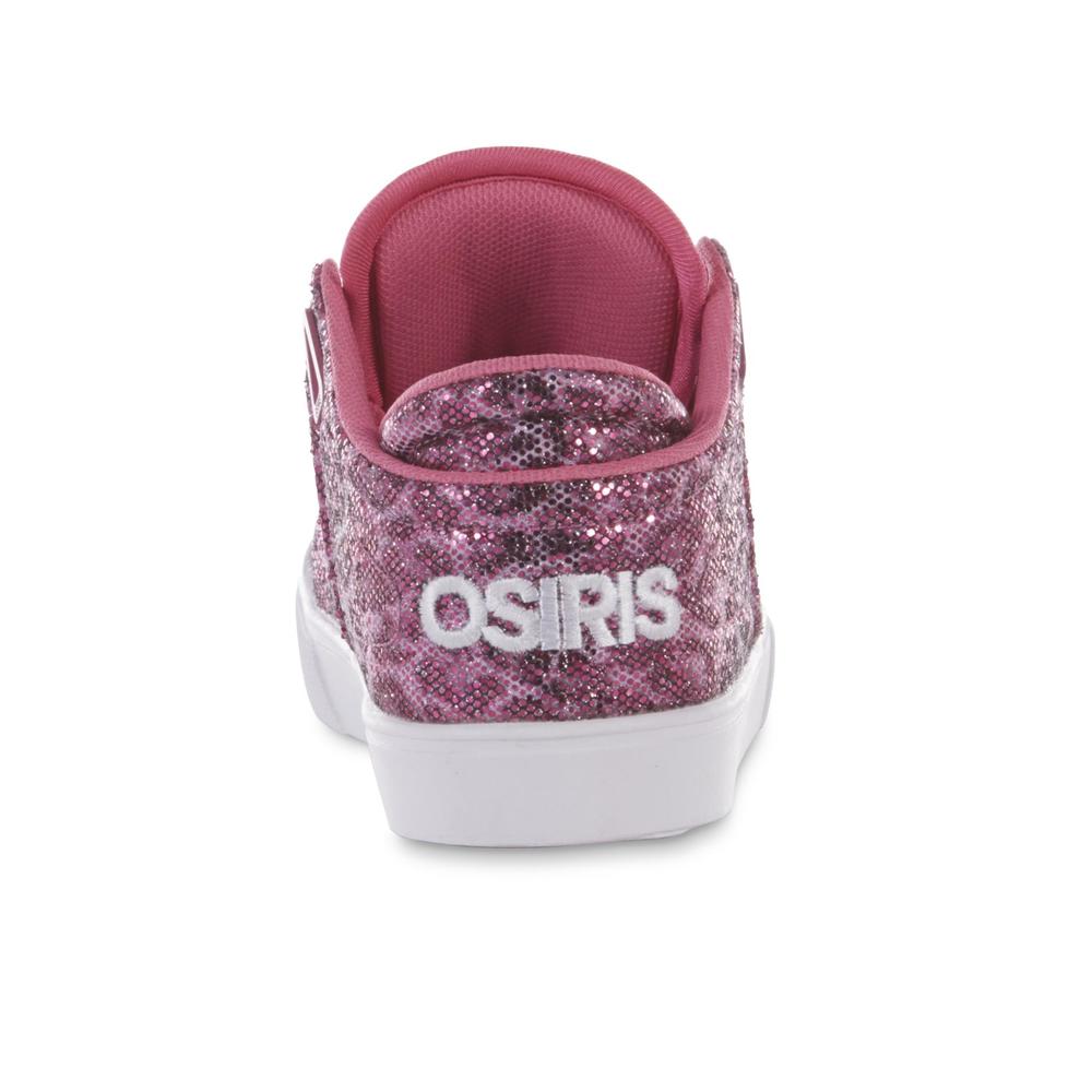 Osiris Girl's DV3 Pink/Leopard Print Skate Sneaker