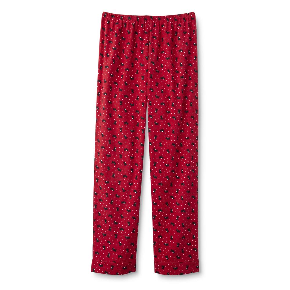 Laura Scott Women's Flannel Pajama Top & Pants - Terrier & Dot