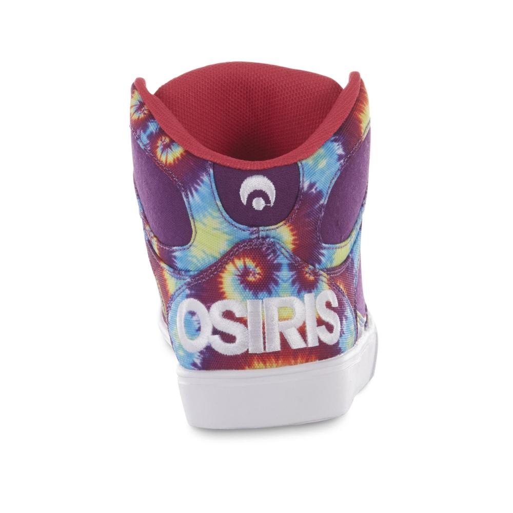 Osiris Girl's Crookyn Purple/Multicolor High-Top Sneaker