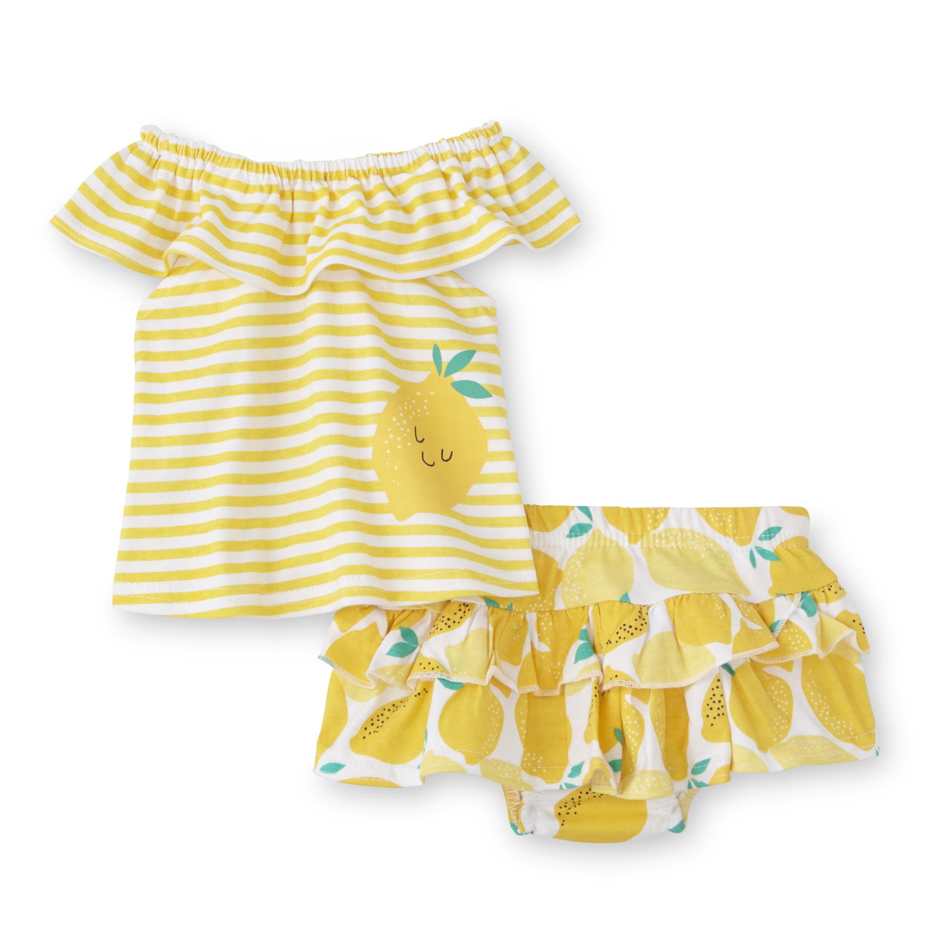 Baby Essentials Infant Girls' Shirt & Scooter Skirt - Lemons