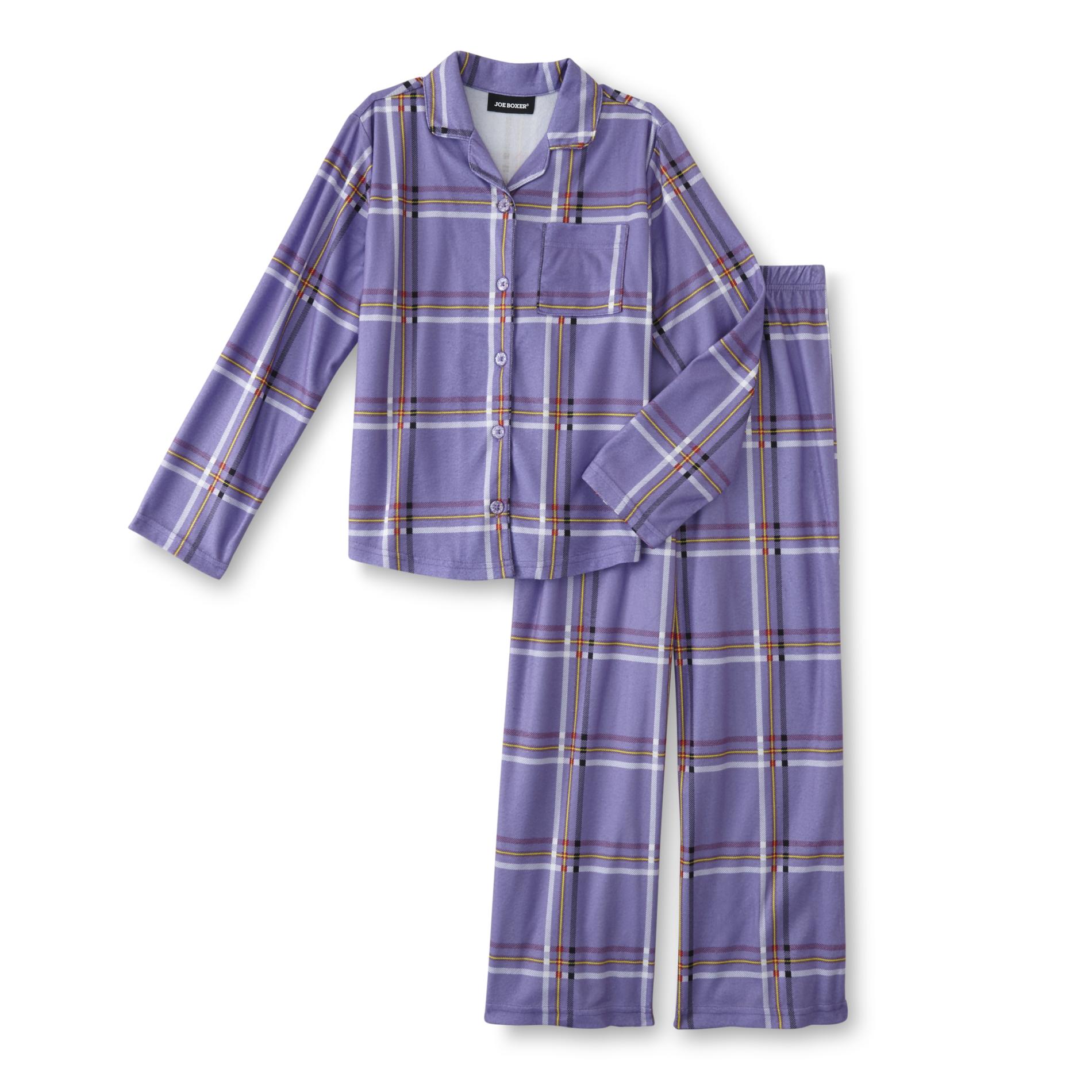 Joe Boxer Girls' Pajama Shirt & Pants - Plaid