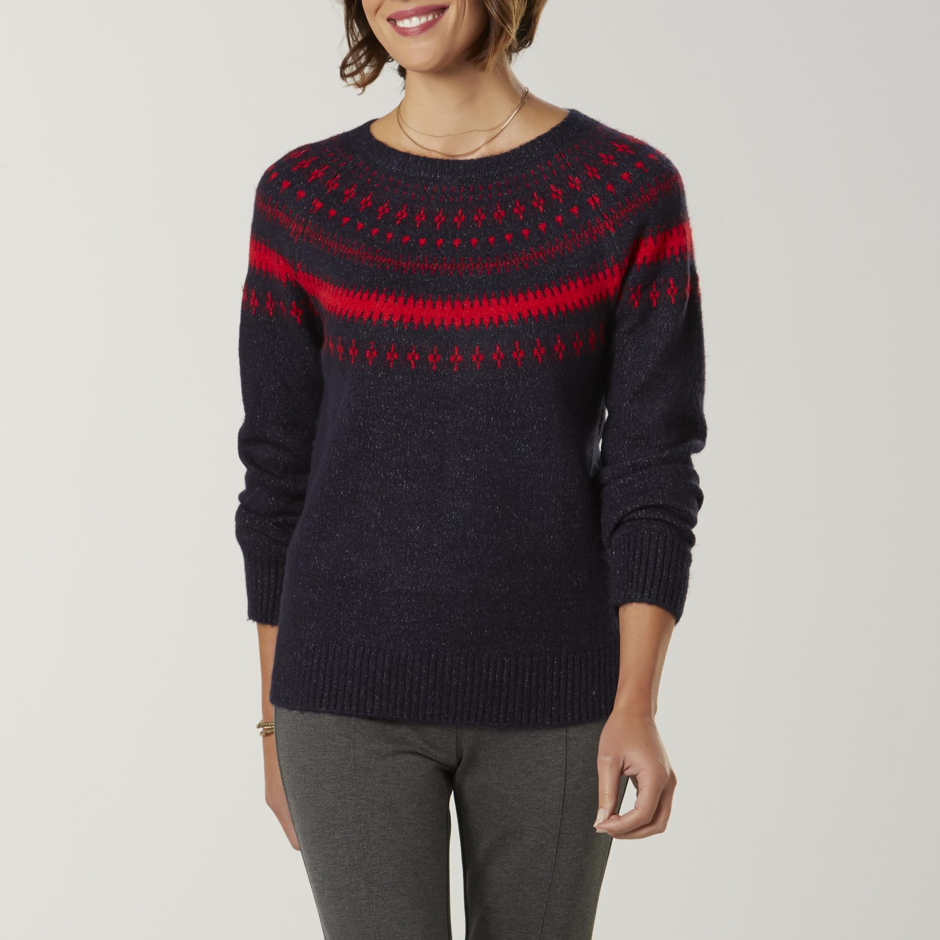 Basic Editions Women's Sweater - Fair Isle