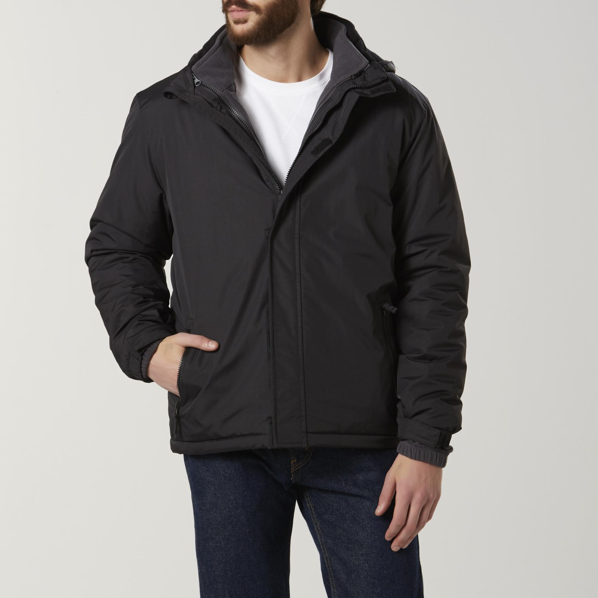 Athletech Men's 3-Way Winter System Jacket, Size: Large, Black Black Athletech Men's 3-Way Winter System Jacket, Size: Large, Black Black
