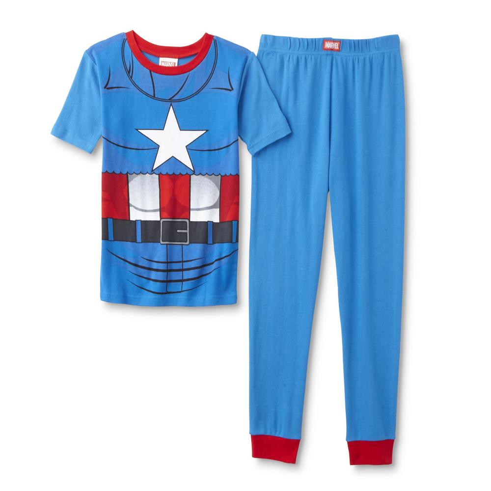 Marvel Spider-Man & Captain America Boys' 2-Pairs Pajamas