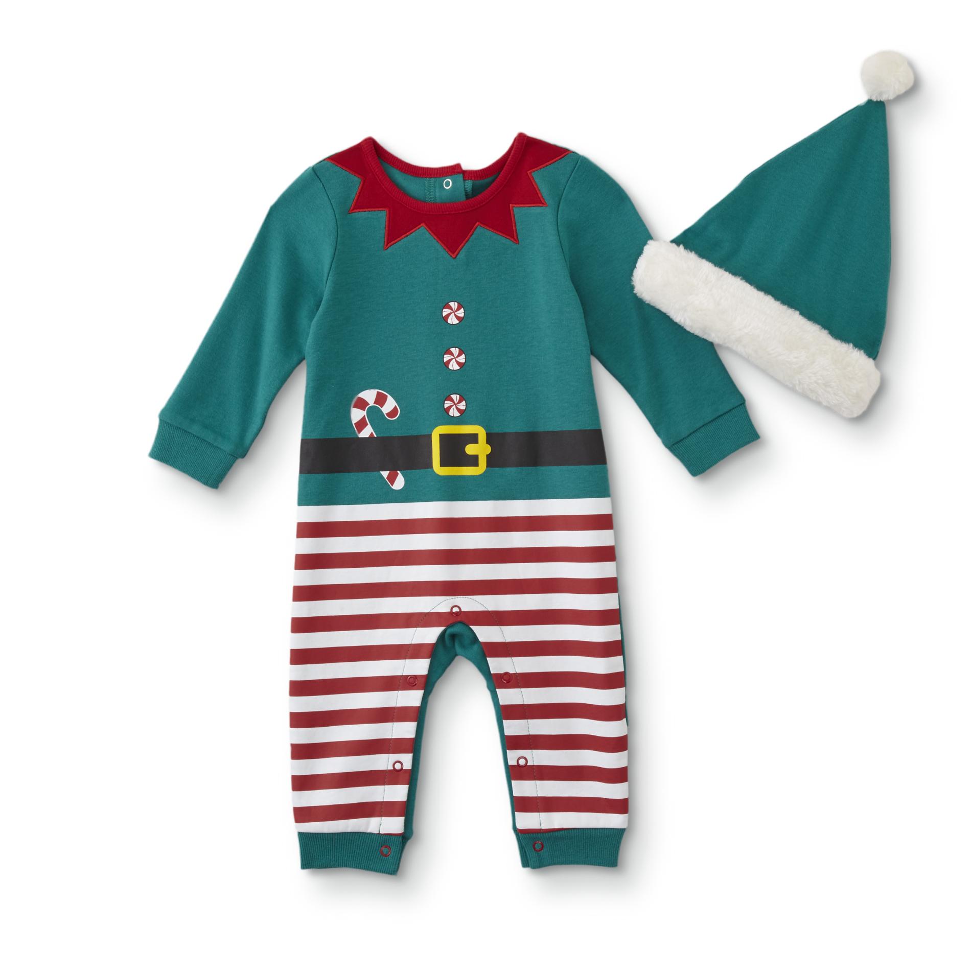 Little Wonders Infant Boys' Christmas Bodysuit & Hat - Elf