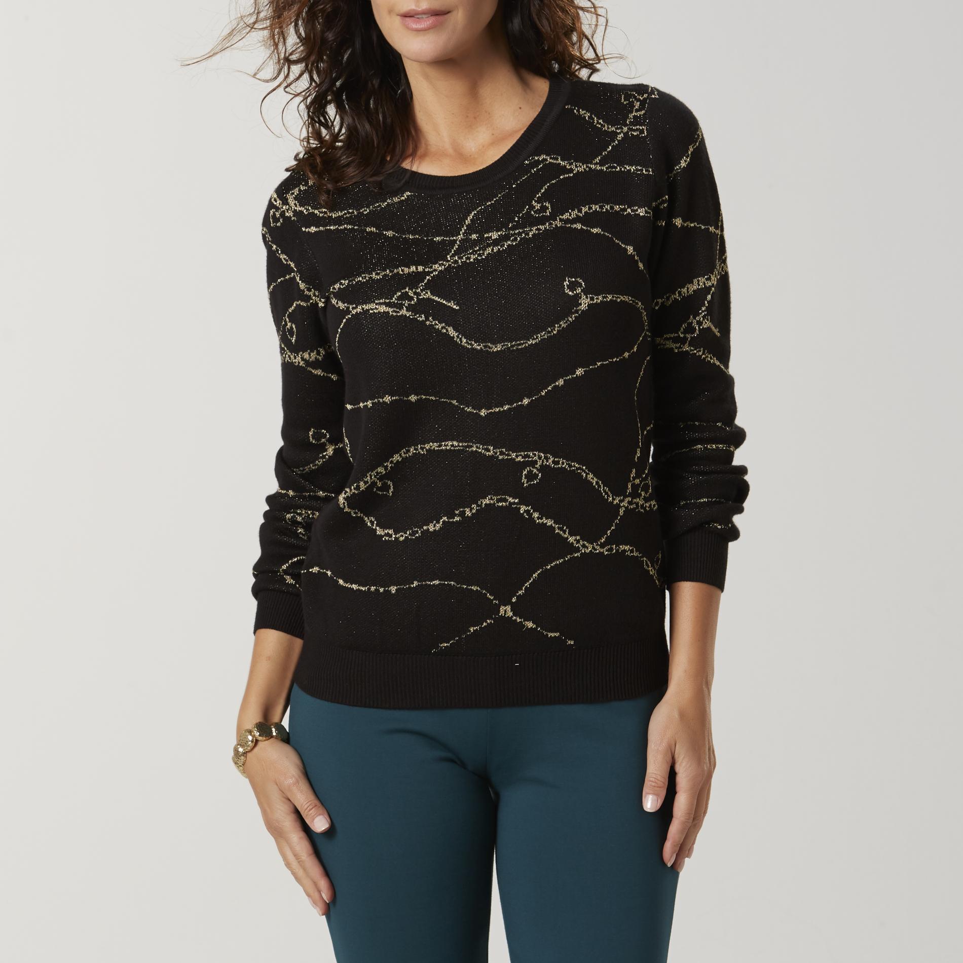 Jaclyn Smith Women's Embellished Sweater - Chain