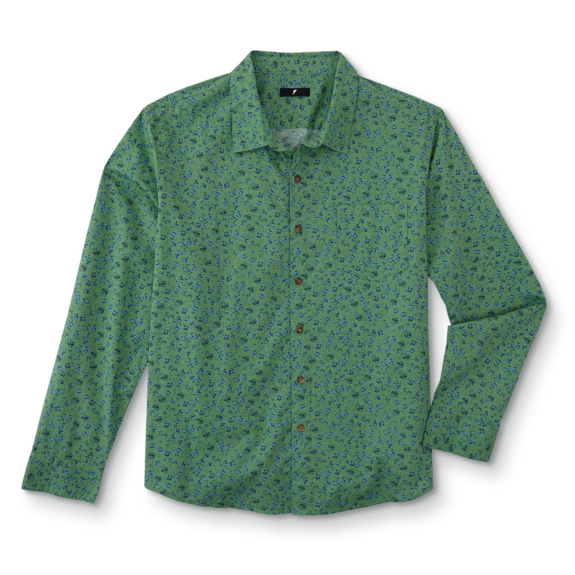 Amplify Young Men's Button-Front Shirt - Floral