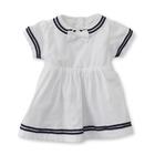 Girls Infant Full-Skirt Gathered Collared Dress With a Ribbon by Spencer