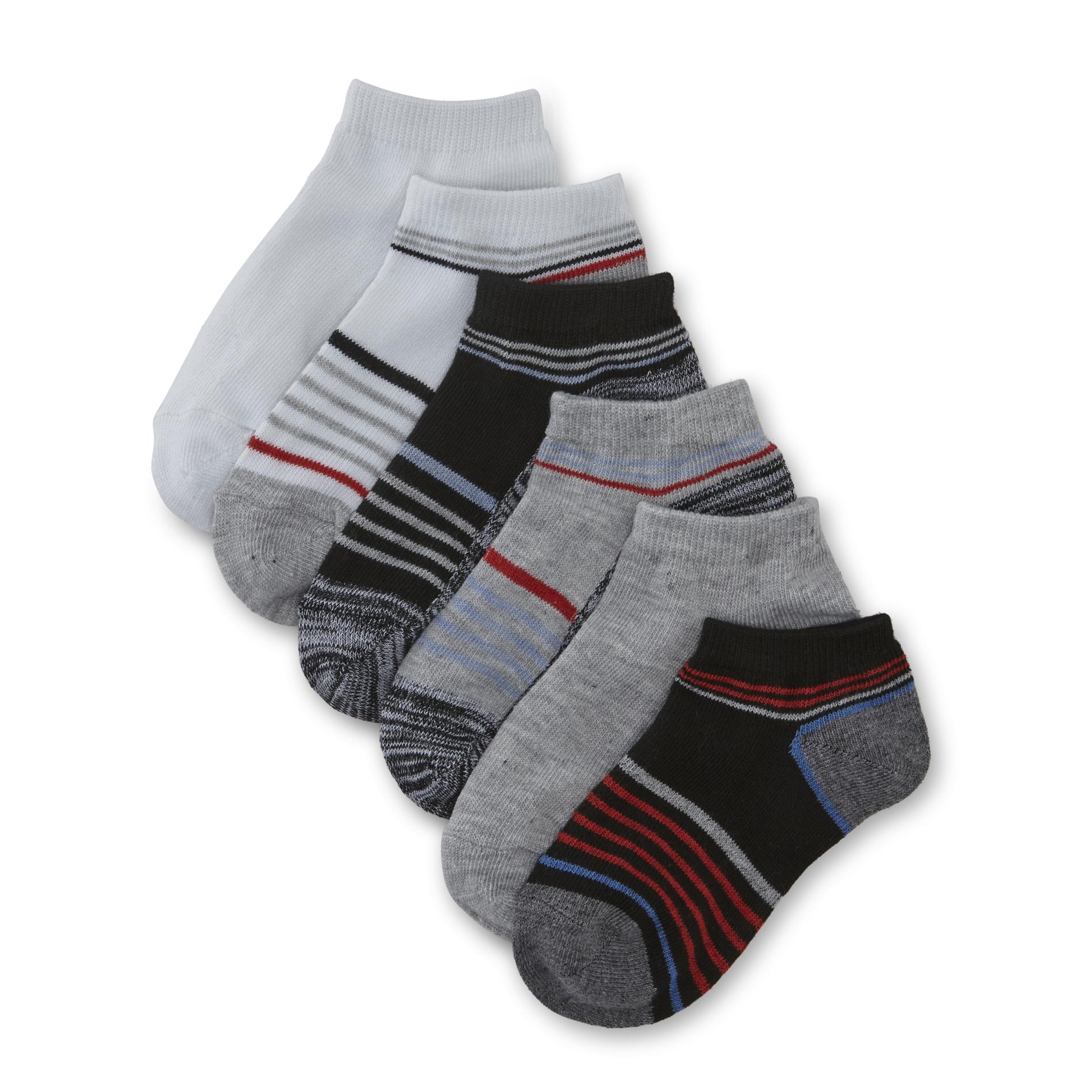 Boys' 6-Pairs Low-Cut Socks - Striped