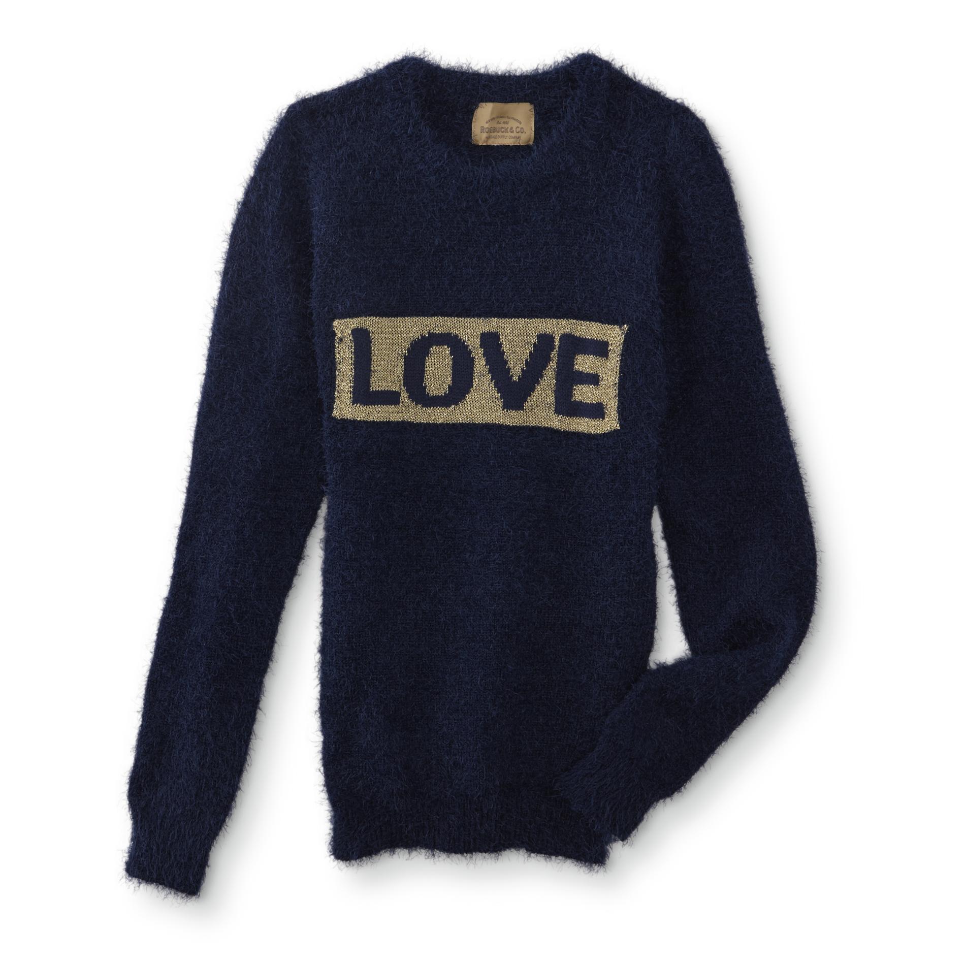 Roebuck & Co. Girls' Eyelash Sweater - Love