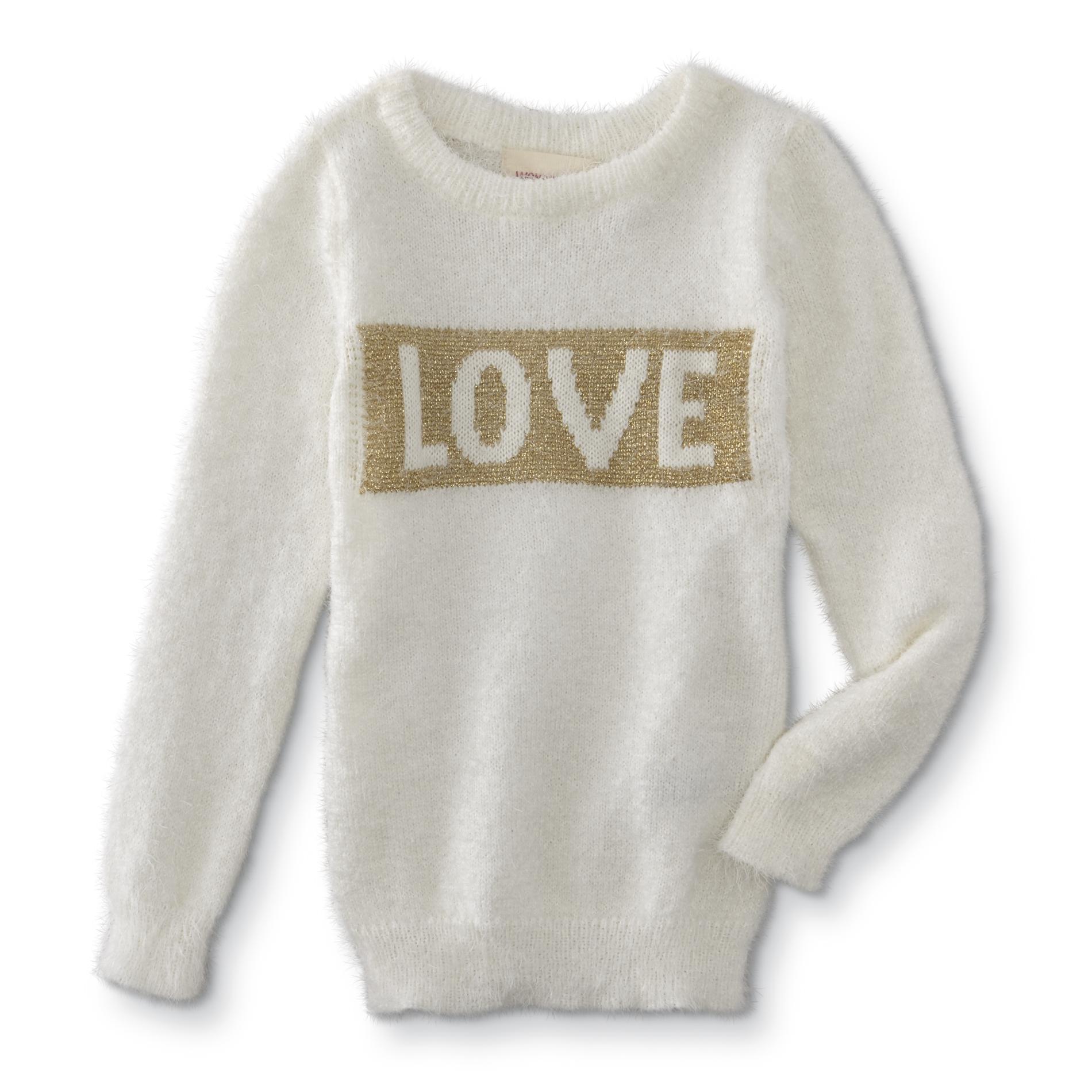 WonderKids Infant & Toddler Girls' Eyelash Sweater - Love