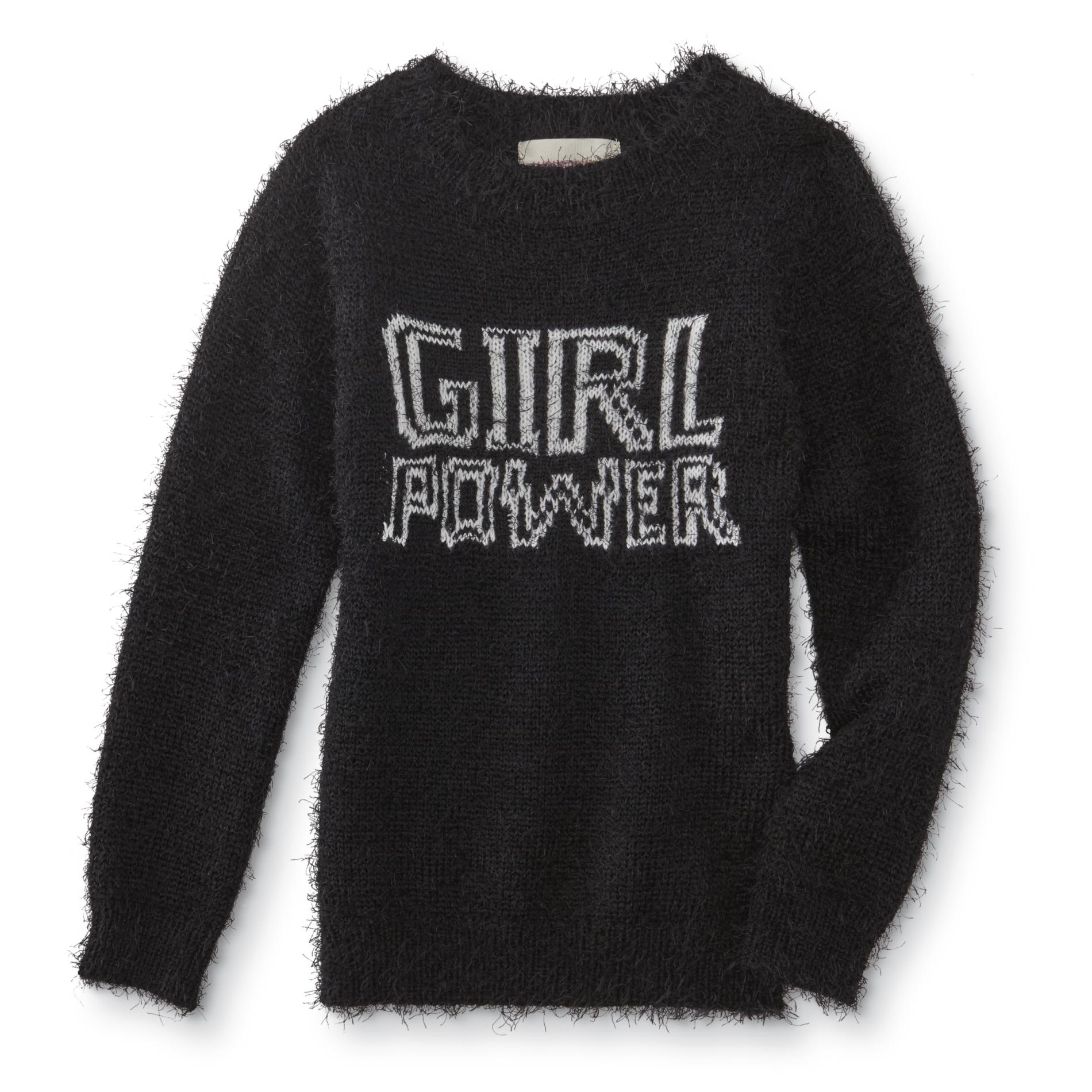 WonderKids Infant & Toddler Girls' Eyelash Sweater - Girl Power
