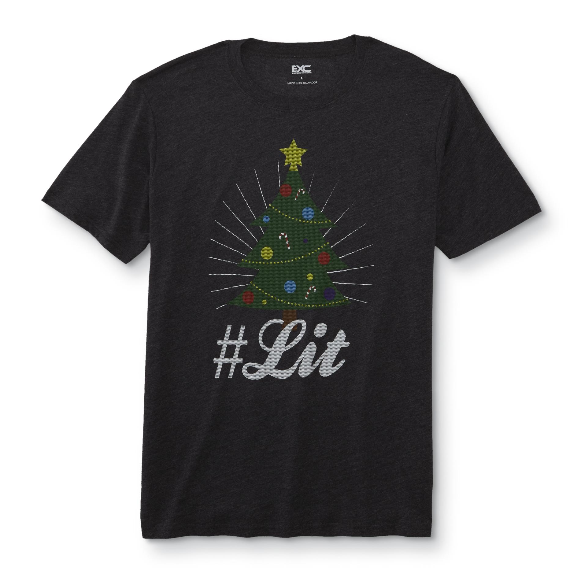 Young Men's Christmas Graphic T-Shirt - #Lit