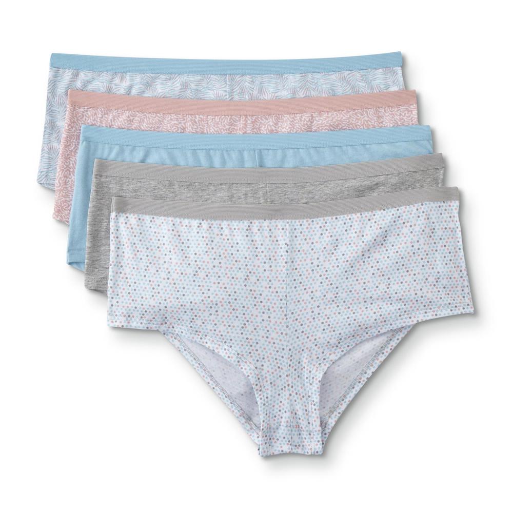 Joe Boxer Plus Women's Plus 6-Pack Boy Short Panties - Assorted