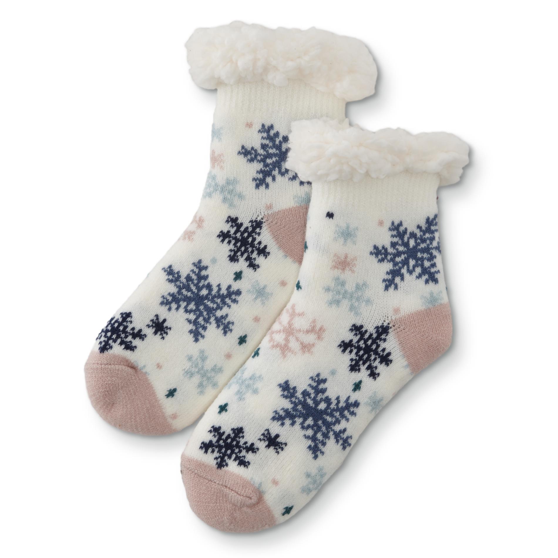 Women's Cozy Ankle Socks - Snowflake