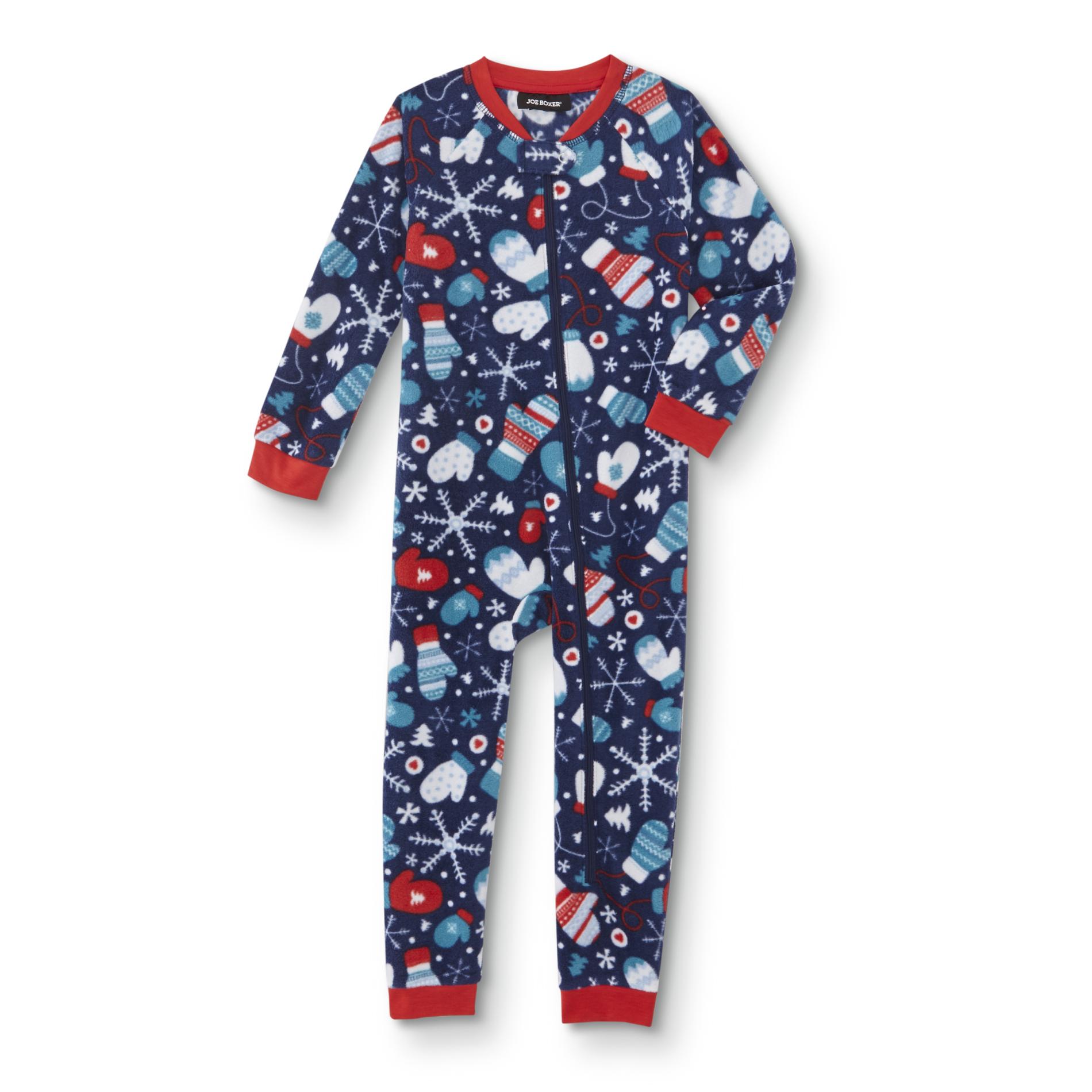 Joe Boxer Infant &Toddler Boys' One-Piece Pajamas - Snowflakes & Mittens