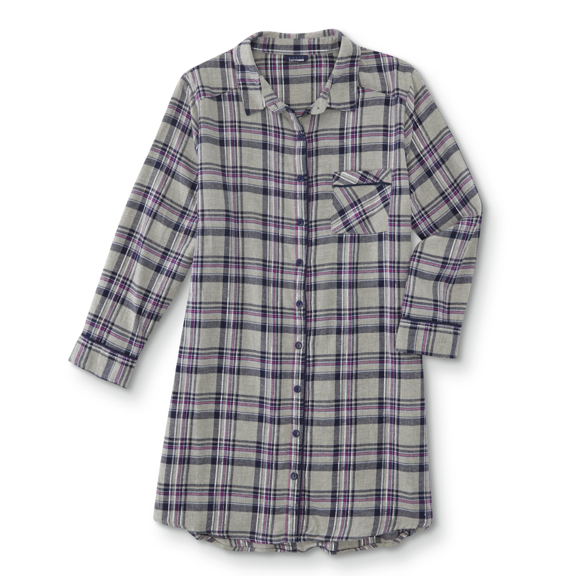 women's plus flannel nightgown