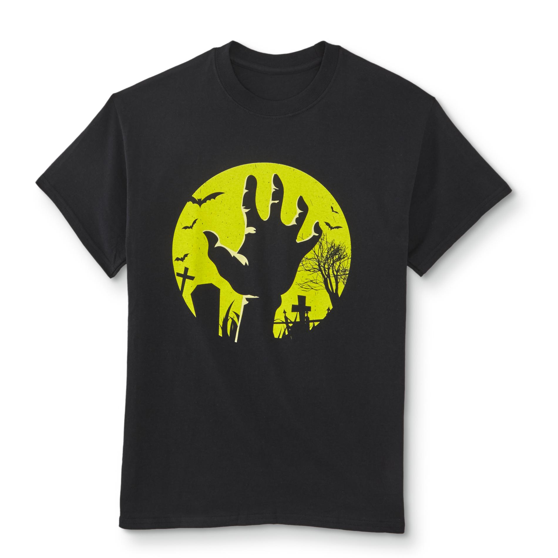 Young Men's Halloween Graphic T-Shirt - Zombie Hand