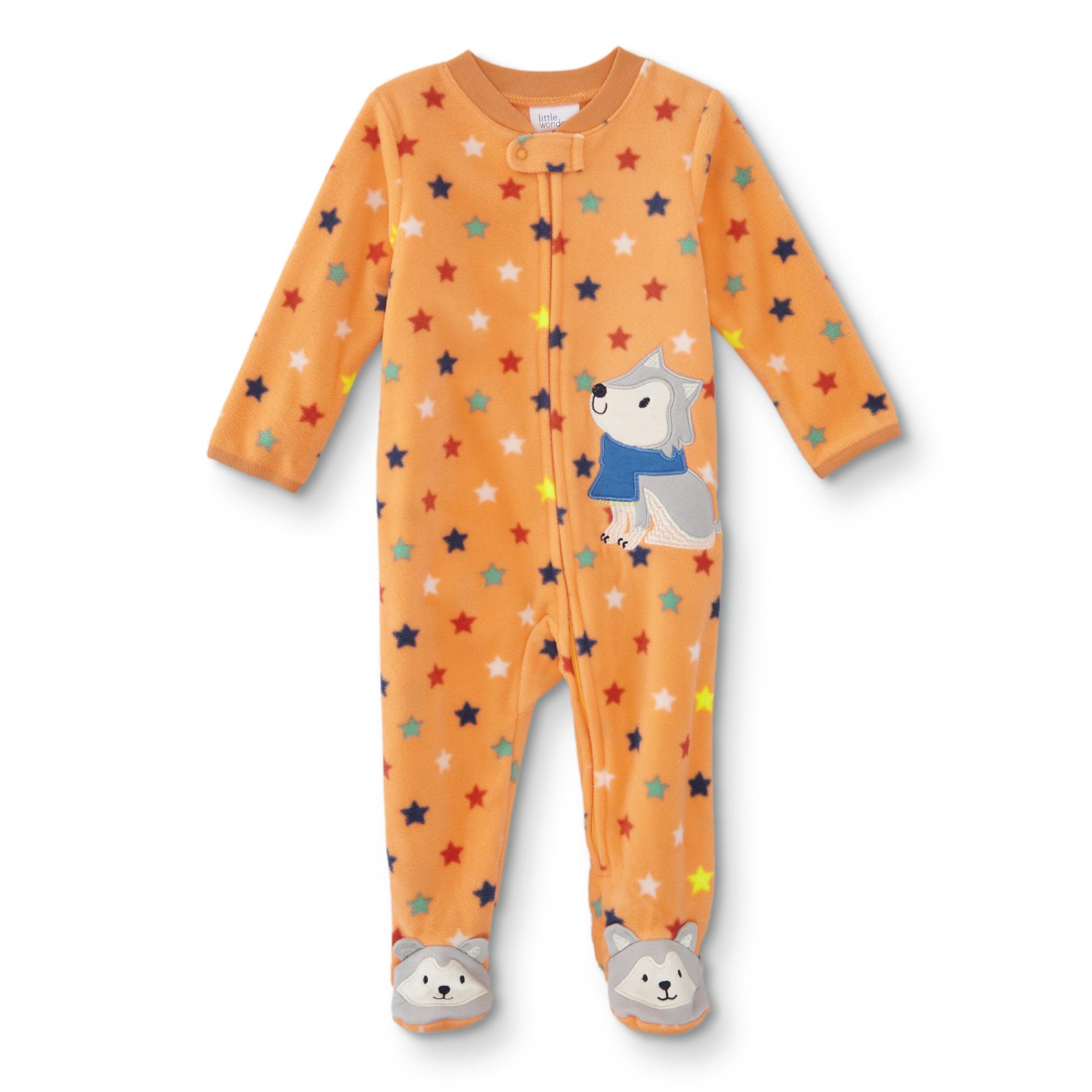 Little Wonders Infant Boys' Footed Sleeper Pajamas - Stars/Wolf