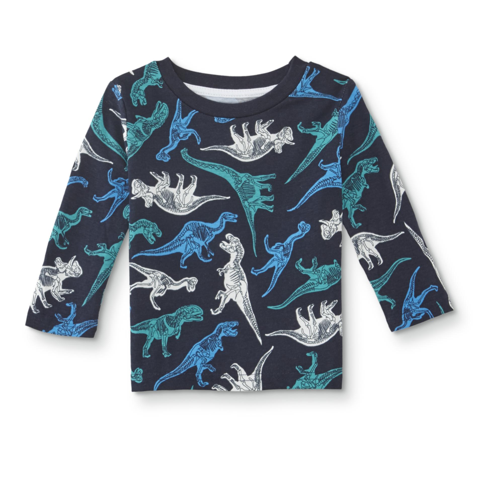 Toughskins Infant & Toddler Boys' Long-Sleeve Graphic T-Shirt - See-Through Dinosaurs