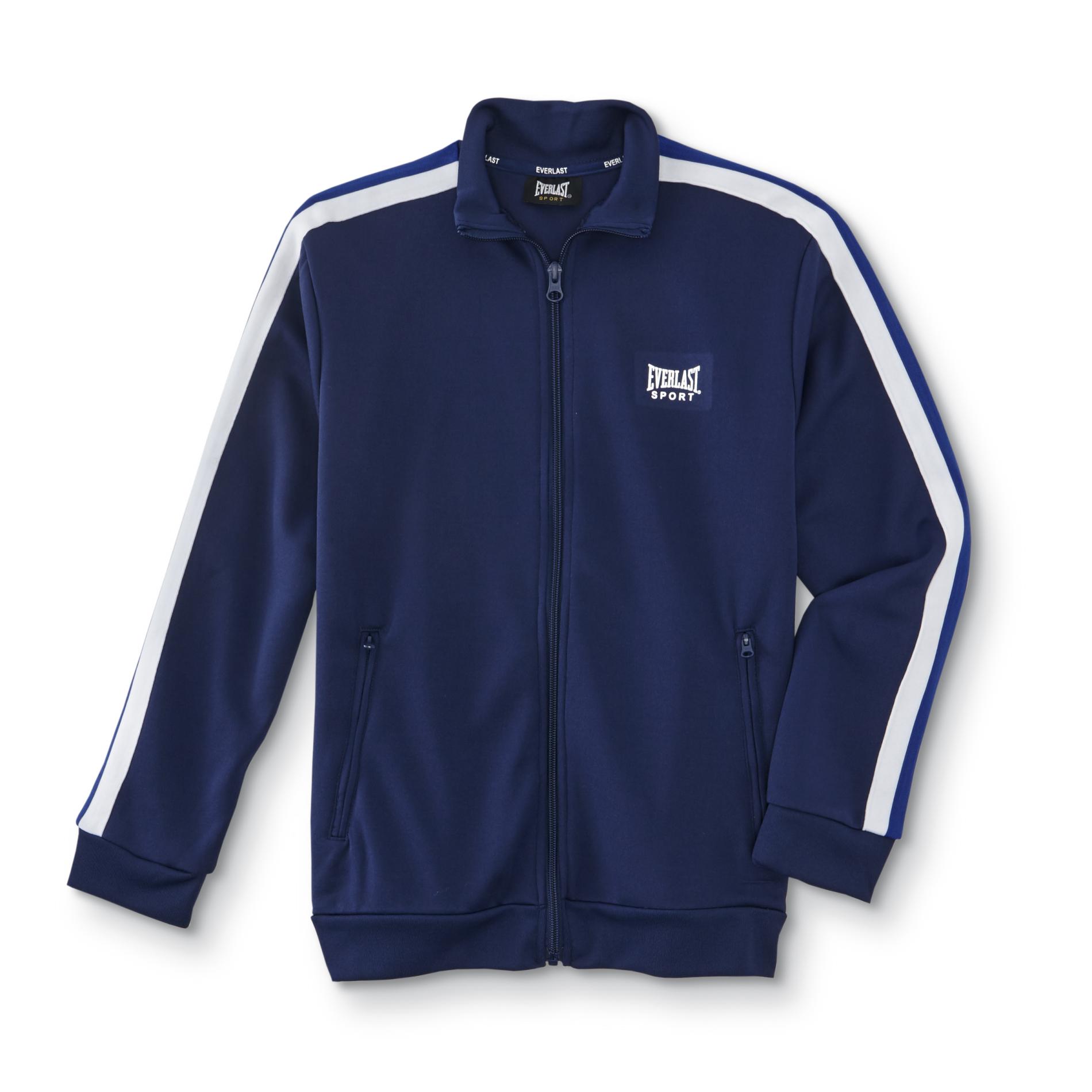 Everlast Sport Boys' Track Jacket - Striped, Size: Small, Black Black Everlast Sport Boys' Track Jacket - Striped, Size: Small, Black Black