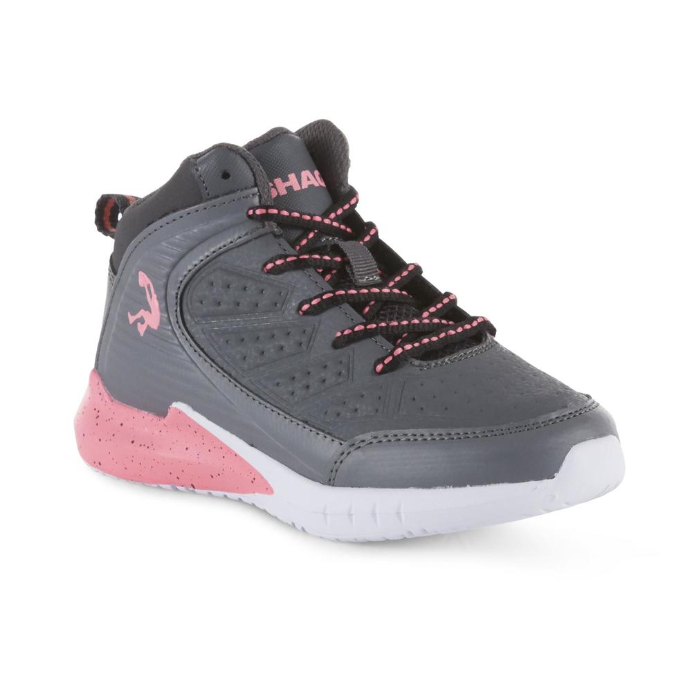 Shaq Girls' Precision High-Top Basketball Shoe - Gray/Pink