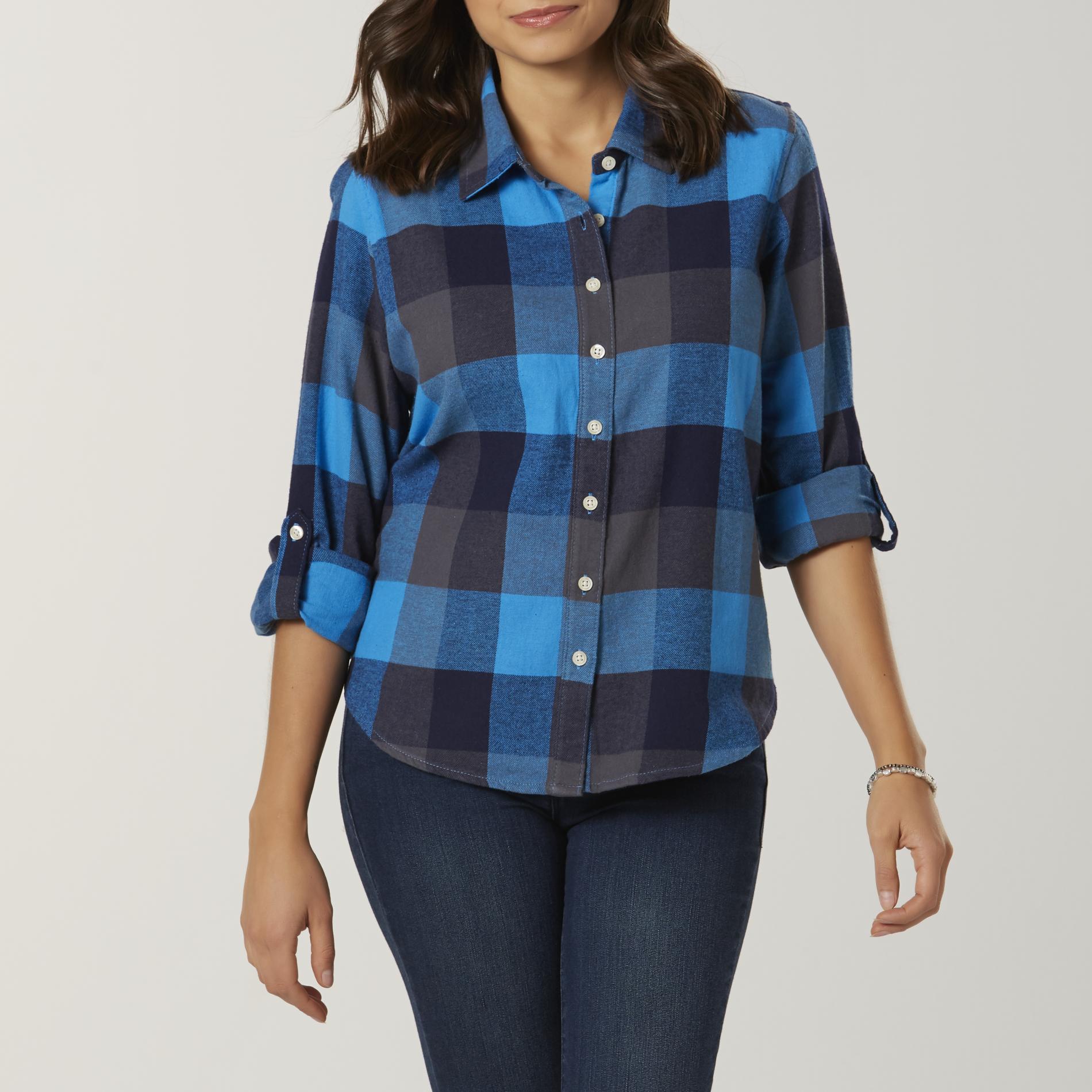 Laura Scott Petites' Flannel Shirt - Buffalo Plaid