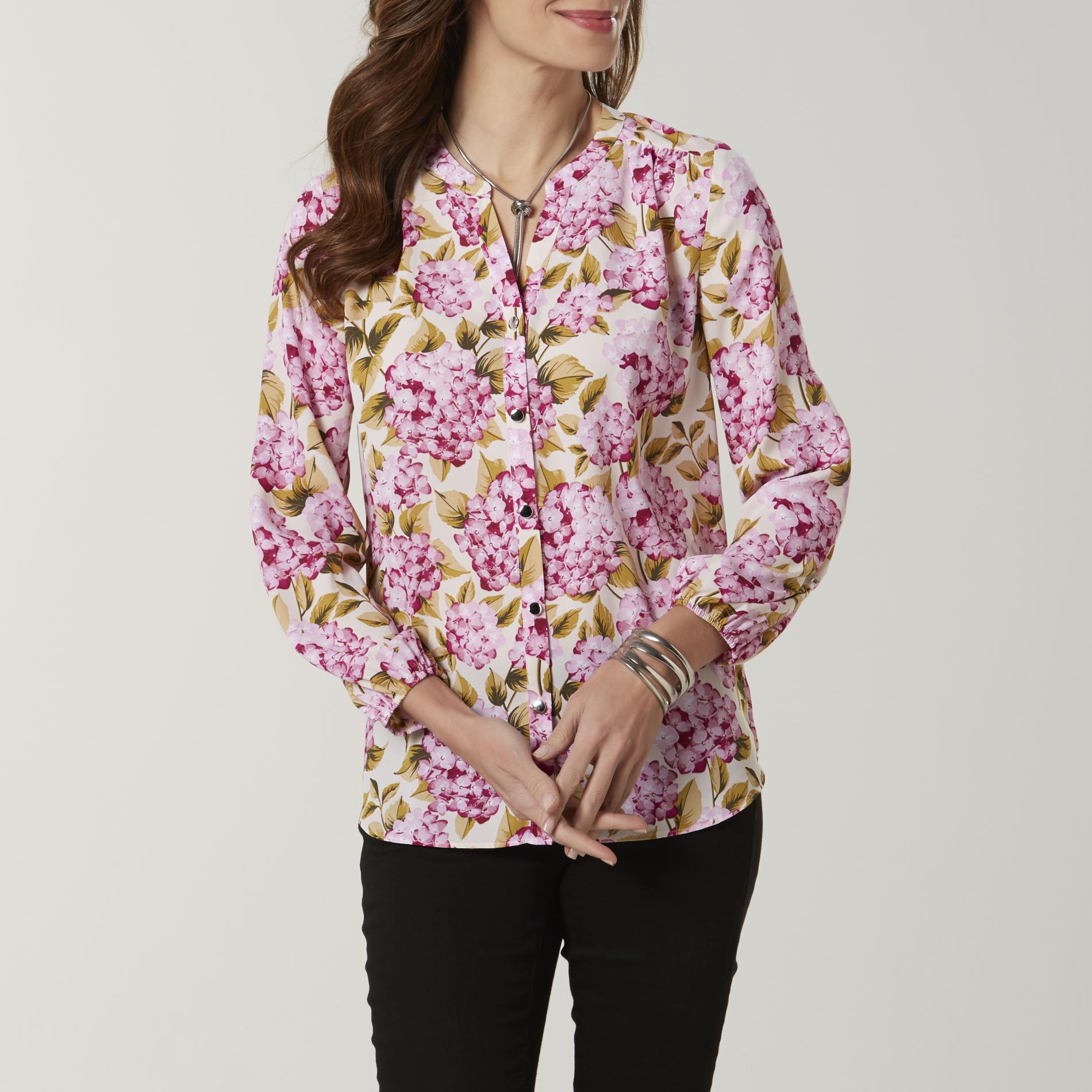 Jaclyn Smith Women's Beth Blouse - Floral