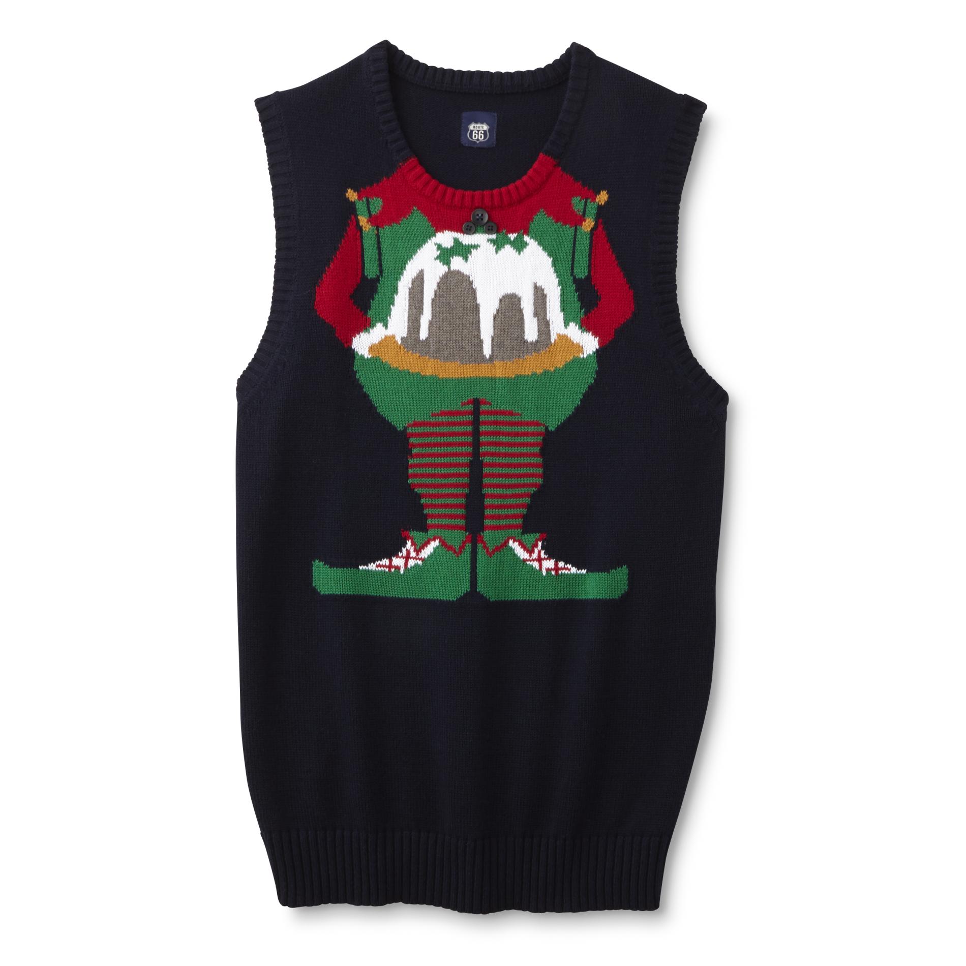 Route 66 Men's Christmas Sweater Vest - Elf