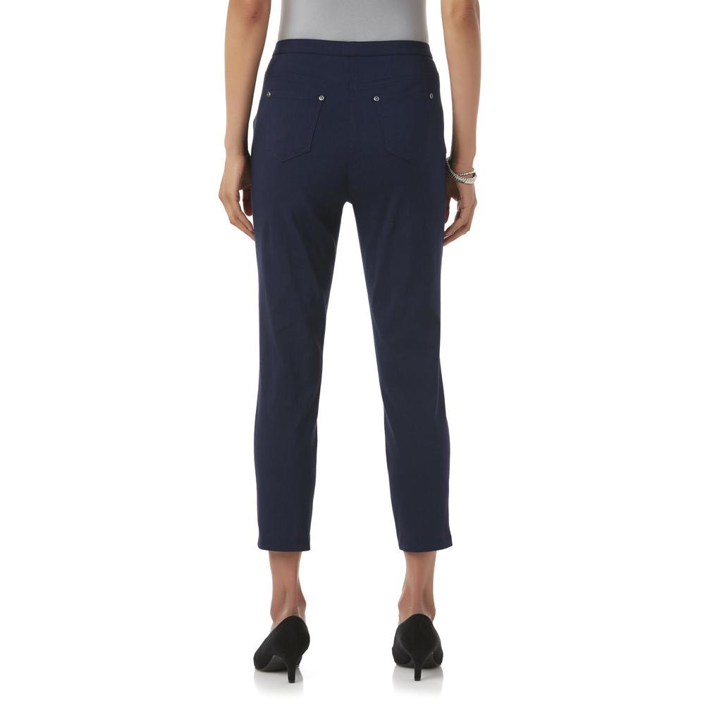Basic Editions Women's Pull-On Ankle Pants
