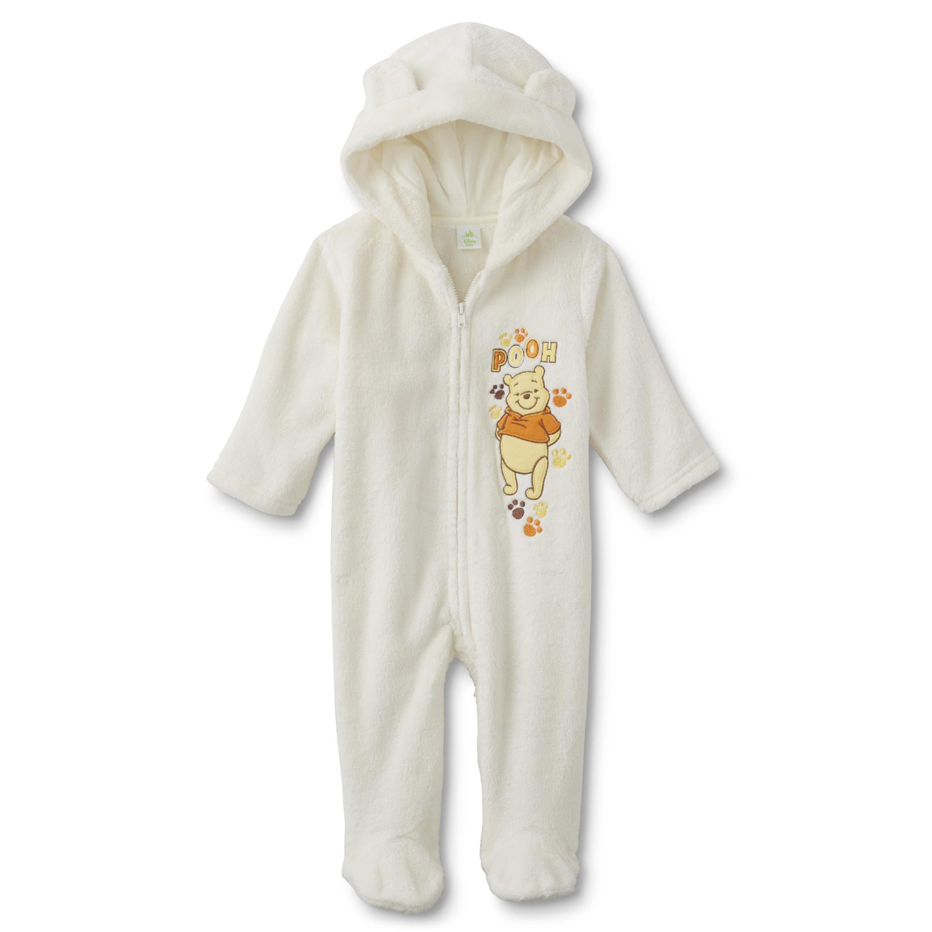 Disney Winnie the Pooh Newborn & Infant's Hooded Sleeper Pajamas