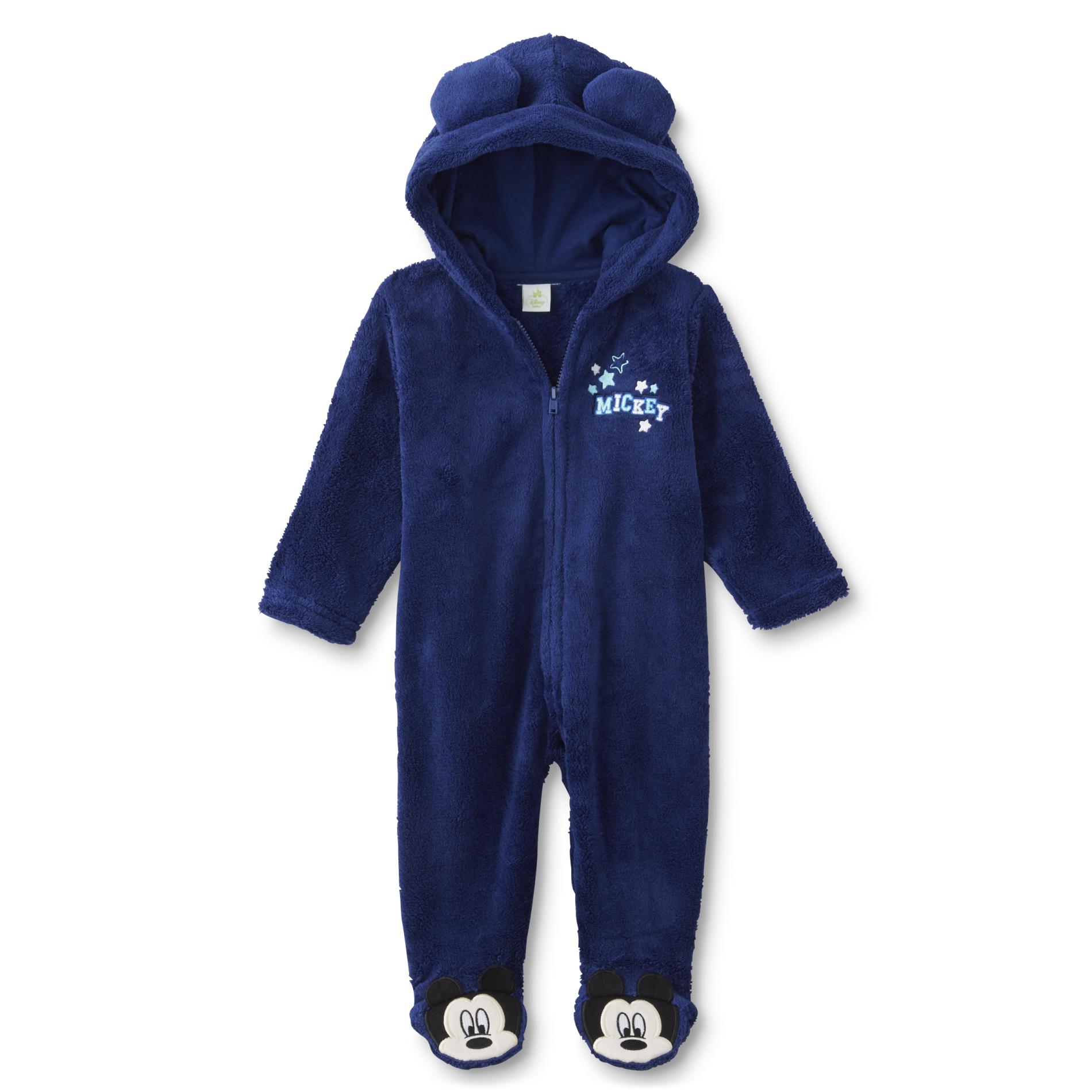 Disney Mickey Mouse Newborn & Infant Boys' Plush Fleece Pram Suit