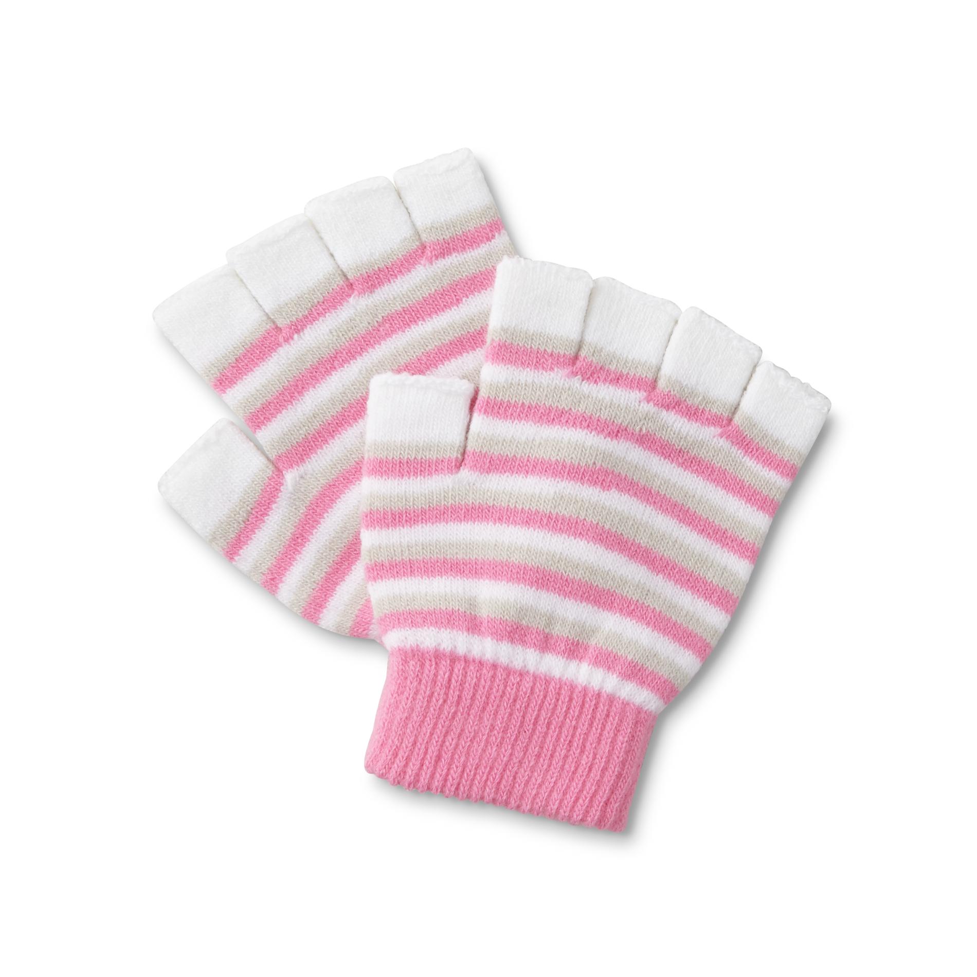 Women's Fingerless Gloves - Striped
