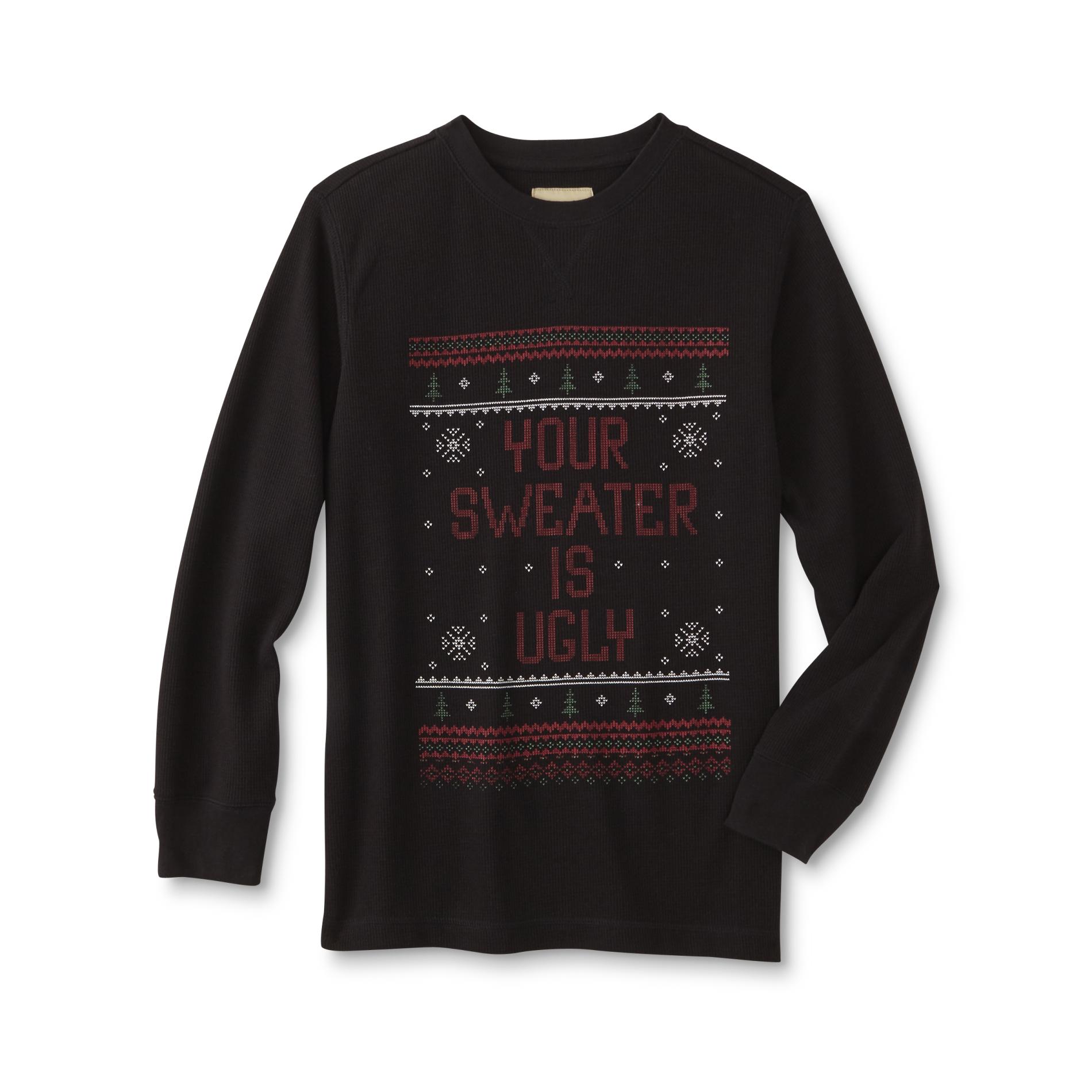 Roebuck & Co. Boys' Graphic Thermal Shirt - Ugly Sweater